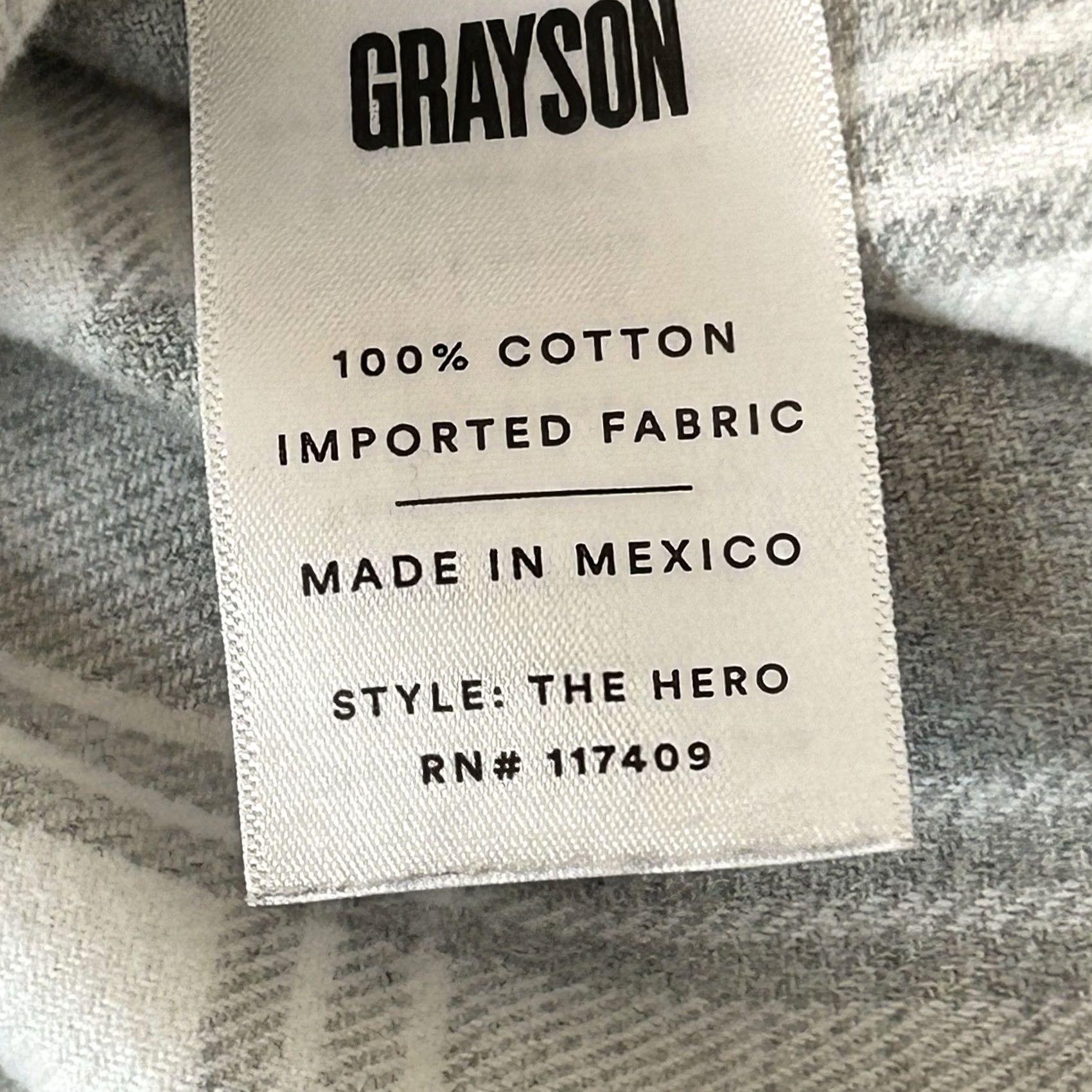 Vintage Grayson The Hero Button Up Plaid Flannel Shirt Long Sleeve Women’s M White / Gray Casual Workwear 100% Cotton Mens? Size M / US 6-8 / IT 42-44 - 7 Thumbnail