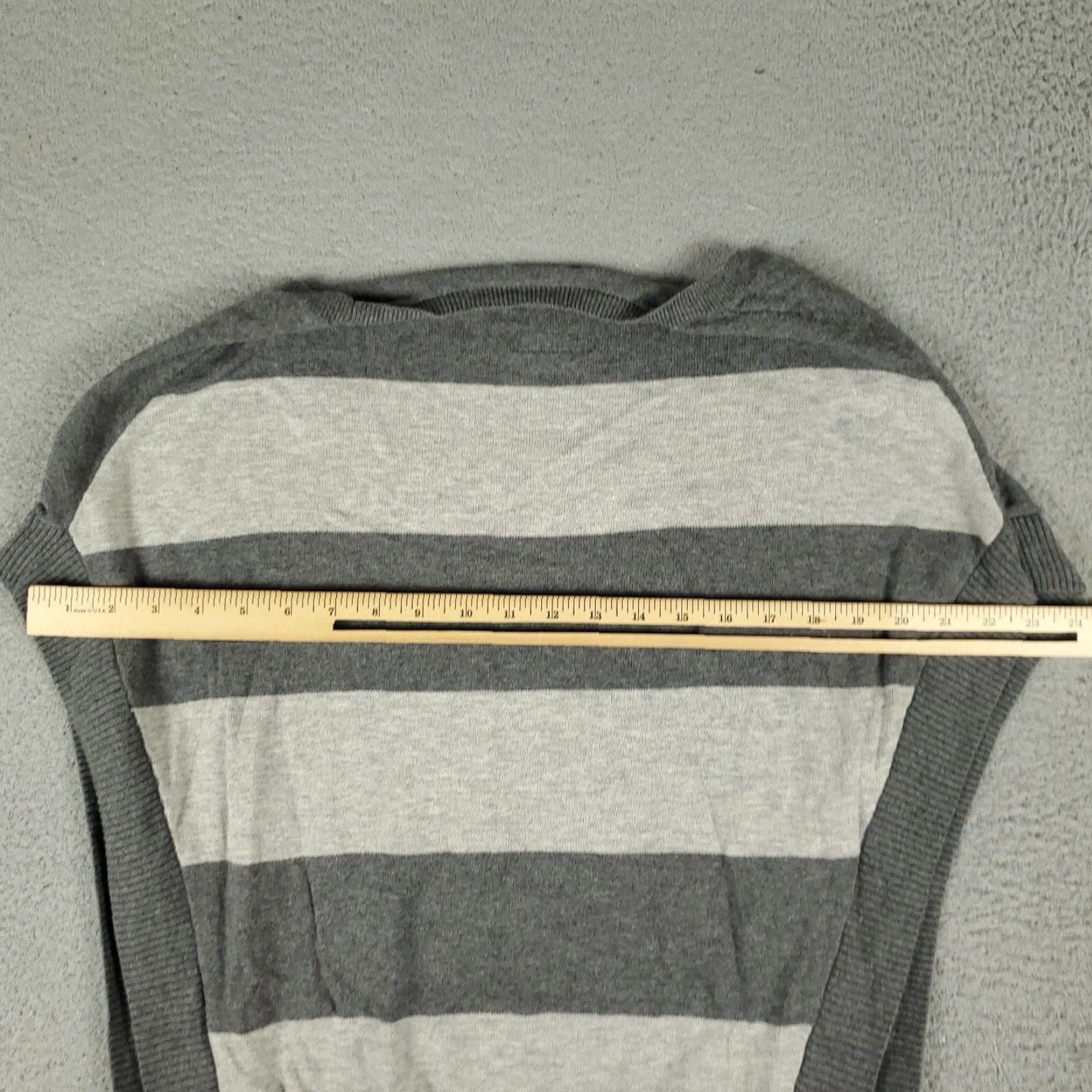 American Eagle Outfitters VINTAGE American Eagle Womens Sweater Pullover M Gray Striped Knit Casual Fall Winter Size M / US 6-8 / IT 42-44 - 6 Thumbnail