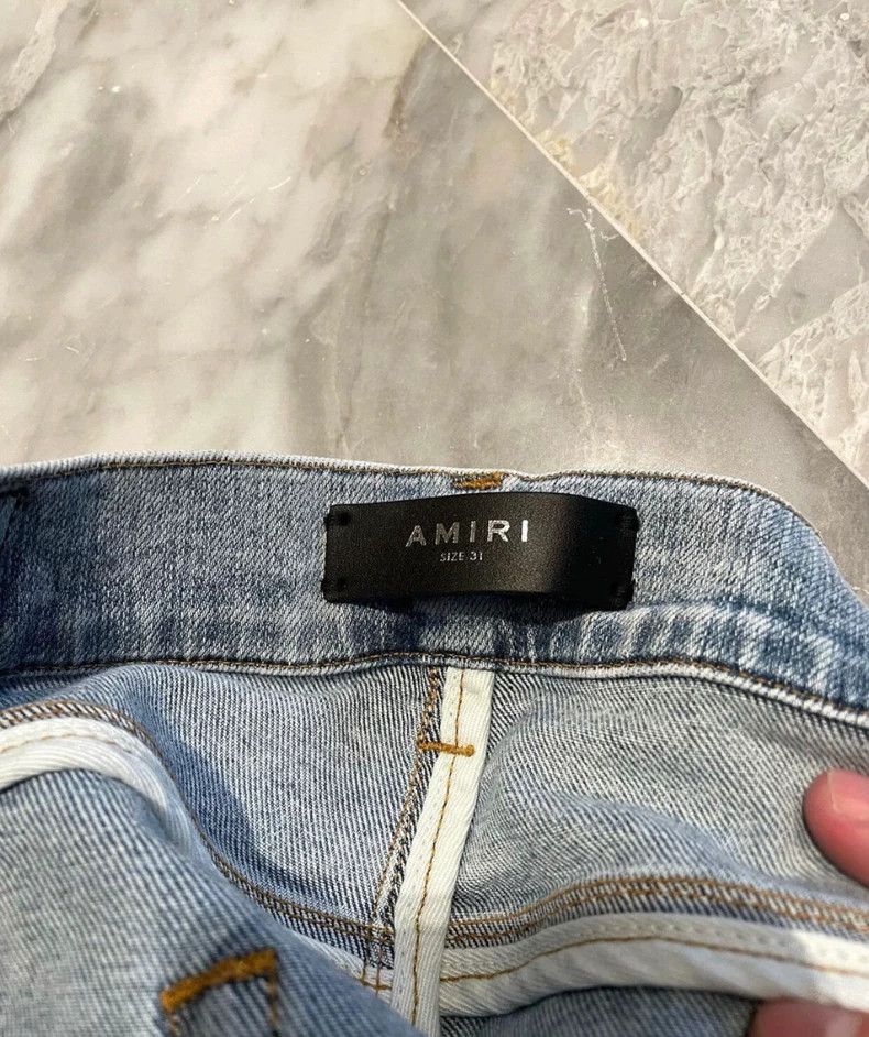 Amiri Amiri store limited edition colorful patched blue denim Size US 31 - 3 Thumbnail