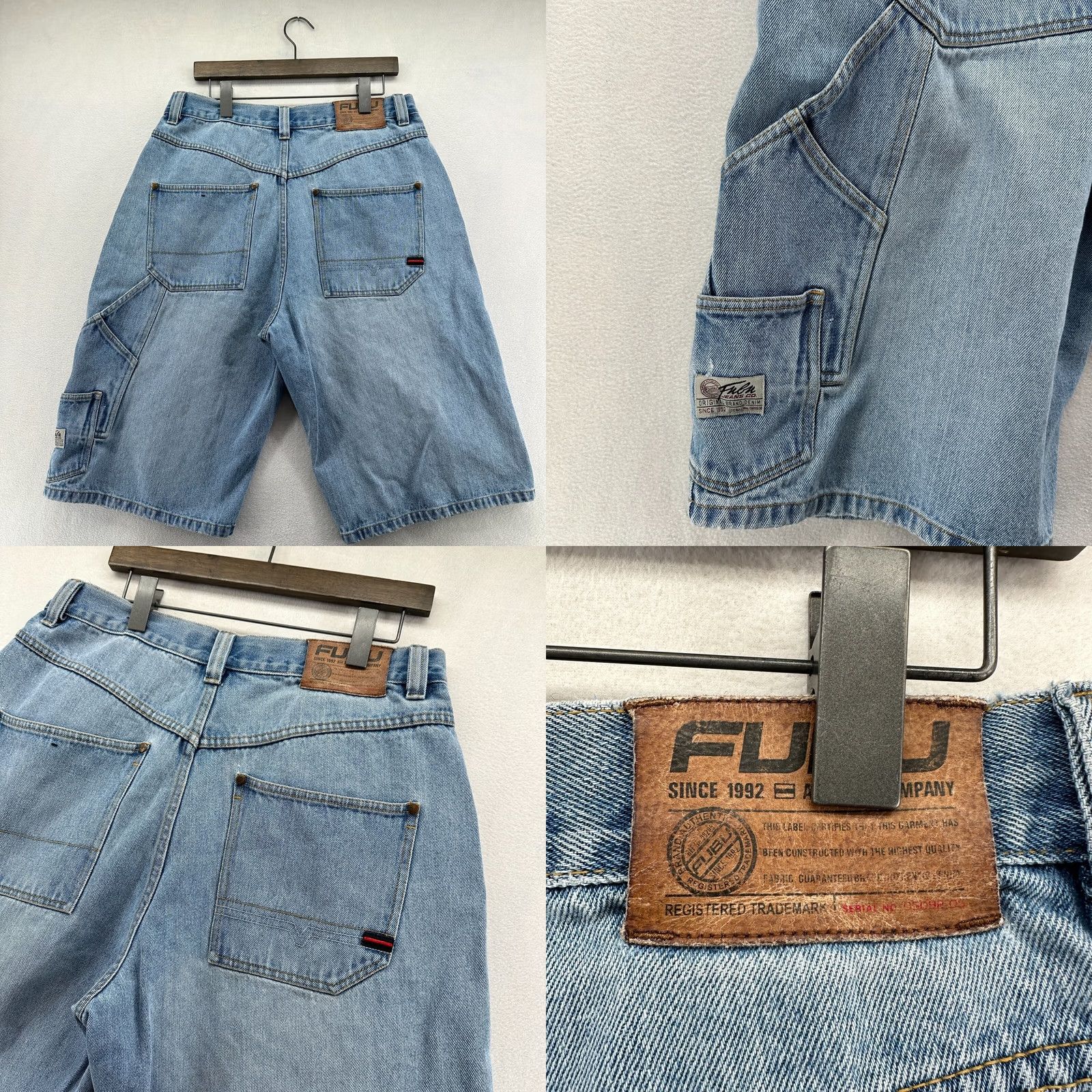 Fubu FUBU Bermuda Shorts Blue Men's 36 Light Wash Pockets Denim Vintage Regular UK? No Size US 36 / EU 52 - 8 Thumbnail