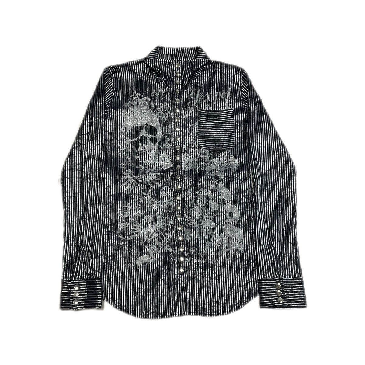 Seditionaries 🔥Sick Y2K Sex Pot Revenge Snap Buttons Shirt Skull Glitter Size US M / EU 48-50 / 2 - 2 Thumbnail