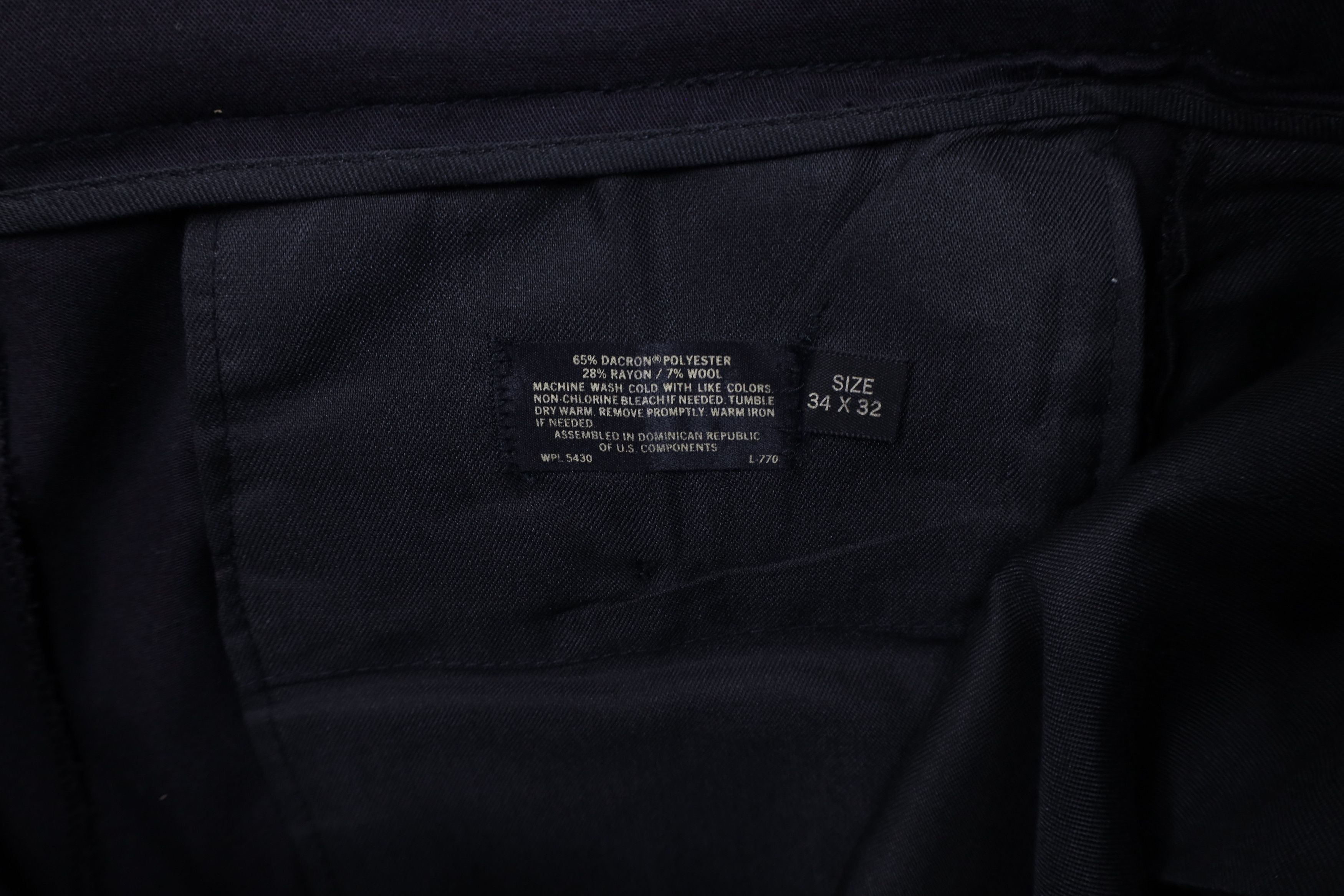 Vintage Vintage 90s Streetwear Blend Wide Leg Chino Pants Dark Blue Size US 34 / EU 50 - 8 Thumbnail