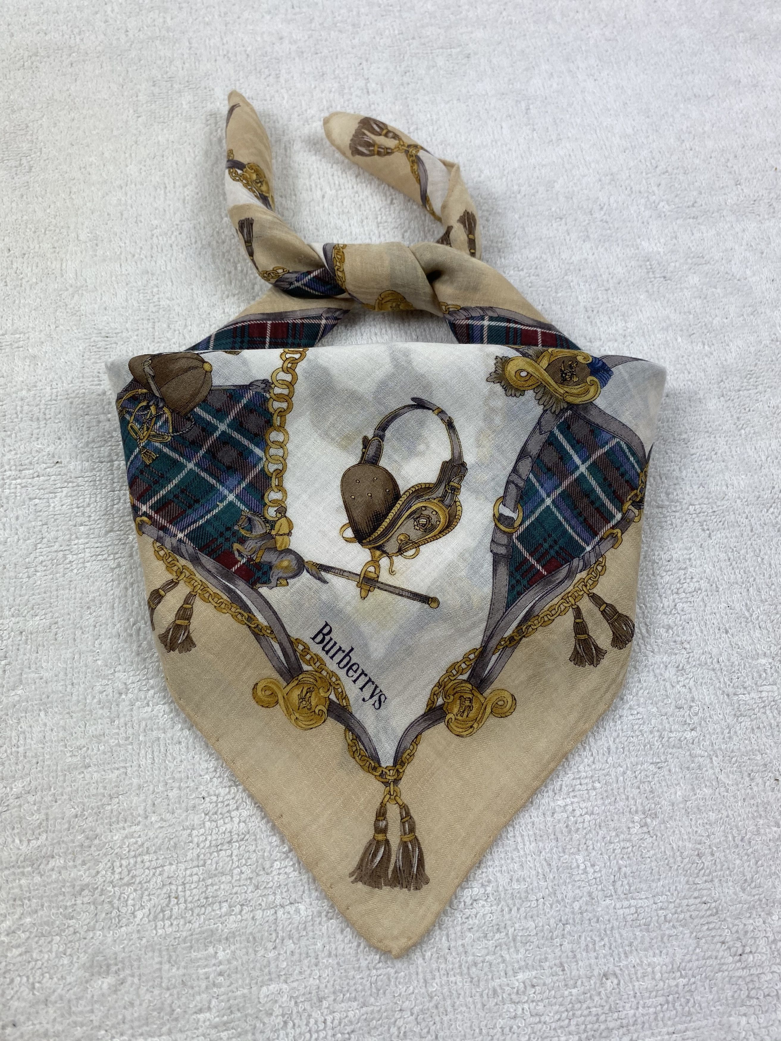 Burberry Vintage Burberrys Handkerchief / Bandana / Neckerchief Size ONE SIZE - 2 Thumbnail