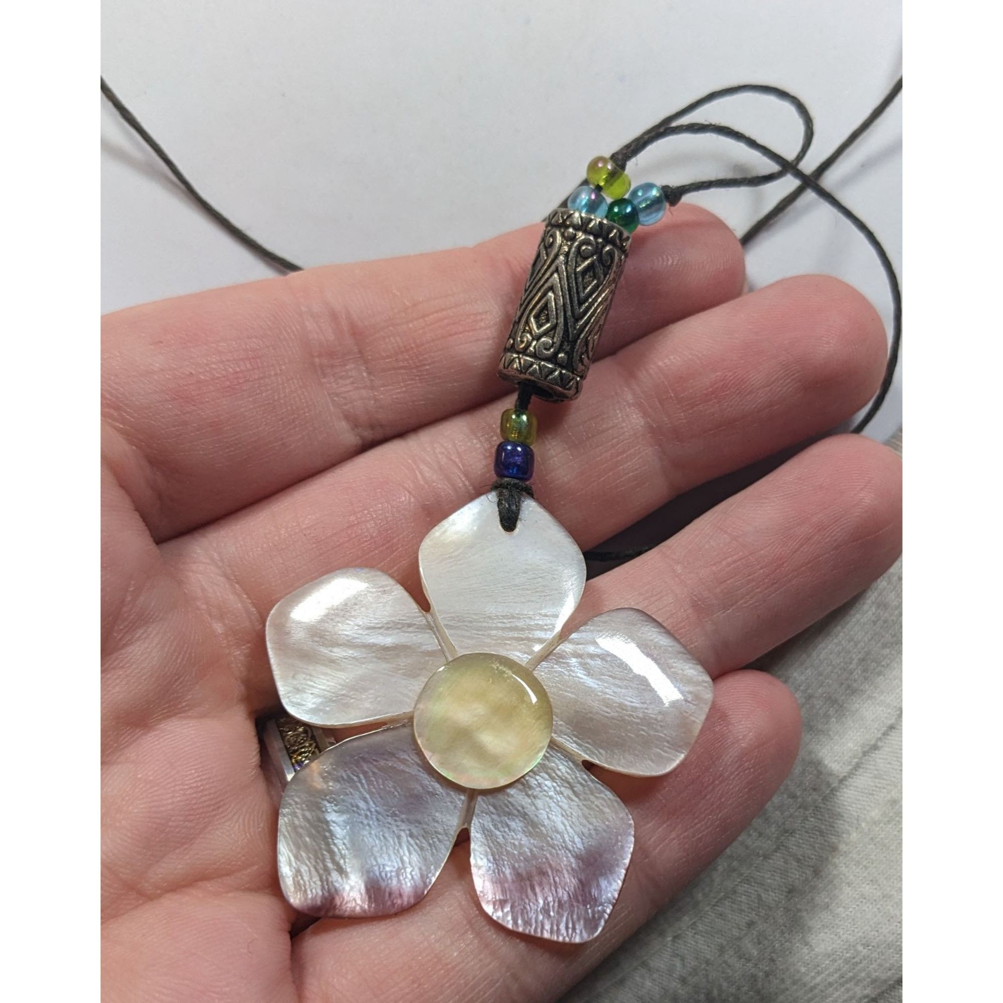 Other Fairycore Floral Shell Adjustable Pendant Necklace Size ONE SIZE - 2 Thumbnail