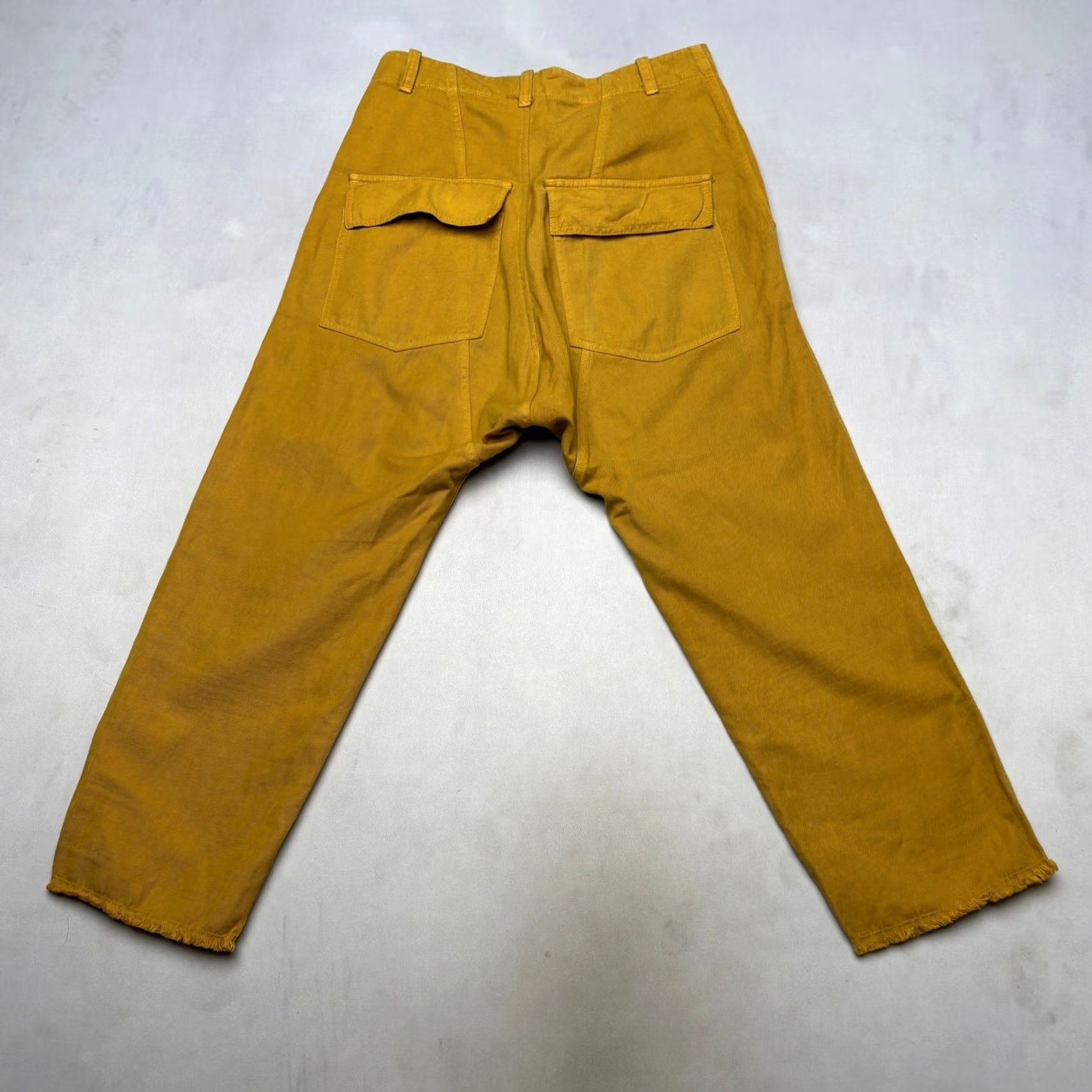 Nili Lotan Nili Lotan Luna Pants Women's 4 Slouchy Drop Crotch Linen Boho Lagenlook Yellow Size 27" / US 4 / IT 40 - 3 Thumbnail
