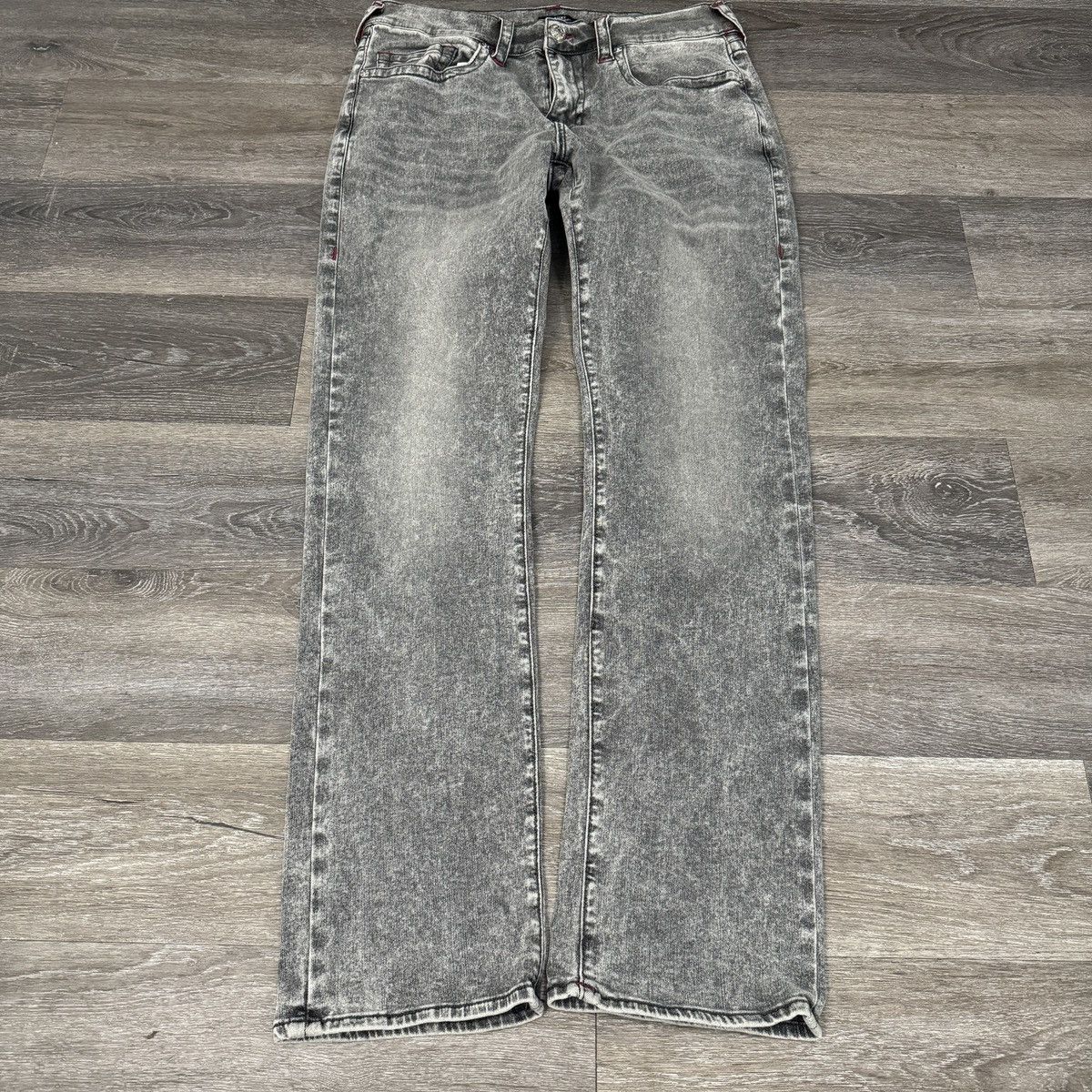 JNCO × True Religion × Vintage Vintage Y2K true religion ash grey wide leg embroidered jean Size US 33 - 2 Thumbnail