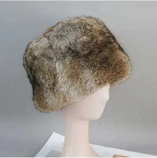Other Warm Natural Rabbit Fur Bomber Hat Size ONE SIZE - 1 Thumbnail