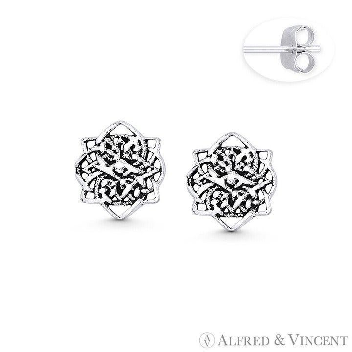 Other Celtic Flower Irish Charm Earrings in .925 Sterling Silver Size ONE SIZE - 1 Preview