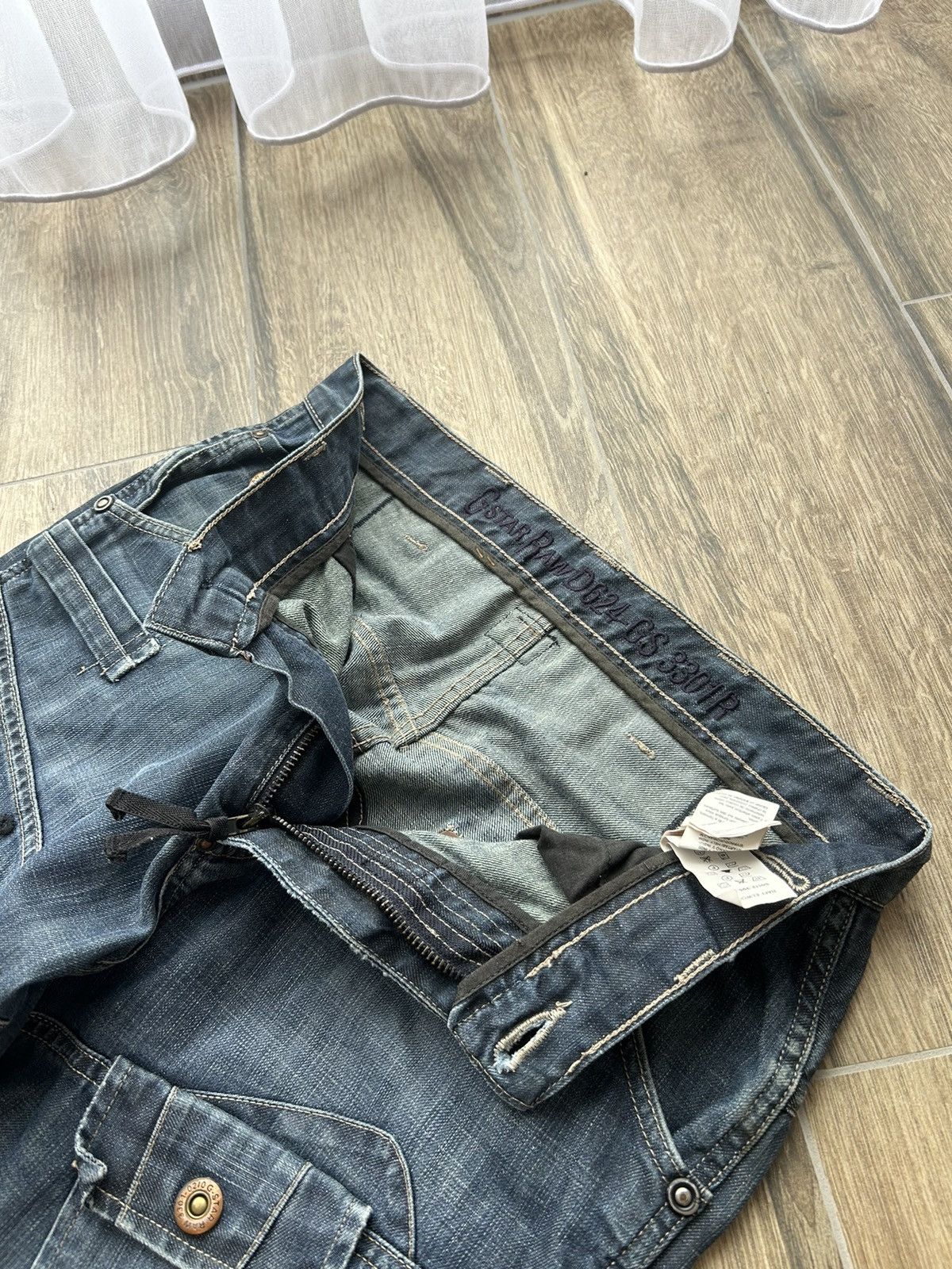 G-Star × Vintage Vintage G Star Raw y2k biker jeans mens rare Size US 32 / EU 48 - 7 Thumbnail