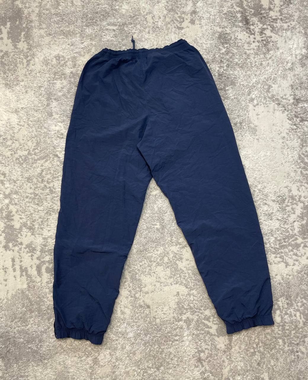 Nike Vintage 90s Nike Nylon Track Pants Navy Blue, Red Swoosh Size US 31 - 4 Thumbnail