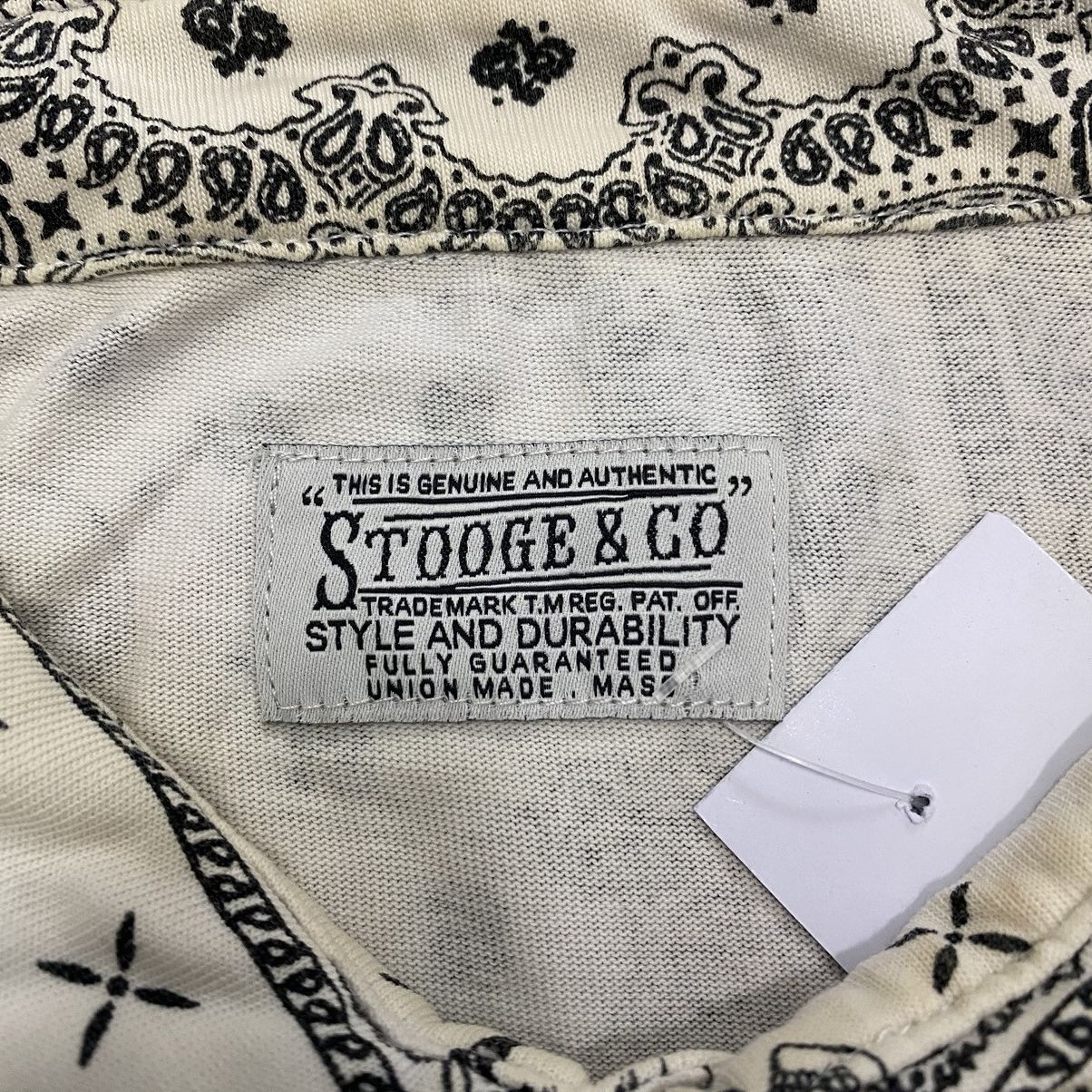 Japanese Brand Union Made Black & White Skull Bandana pattern Polos Size US XL / EU 56 / 4 - 7 Thumbnail