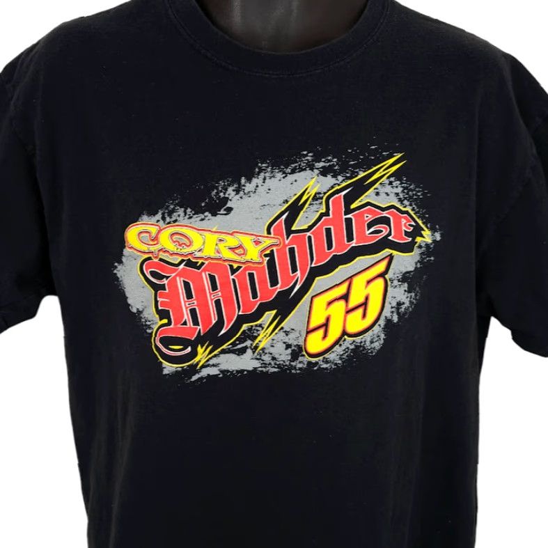 Gildan Cory Mahder T Shirt Mens Large Black Modified Racing No 55 Size US L / EU 52-54 / 3 - 2 Thumbnail