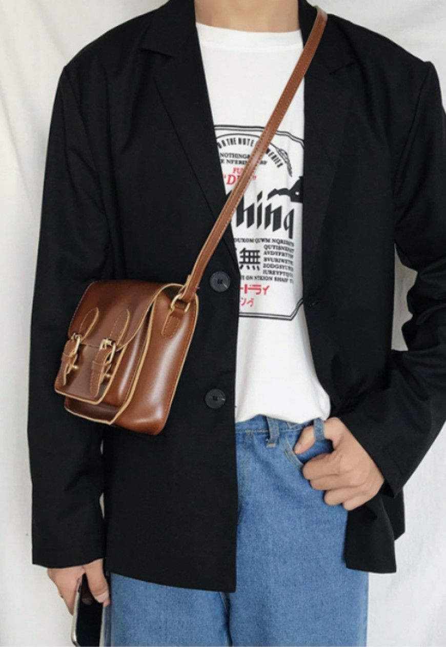 Other Men’s Leather retro shoulder bag Size ONE SIZE - 2 Thumbnail