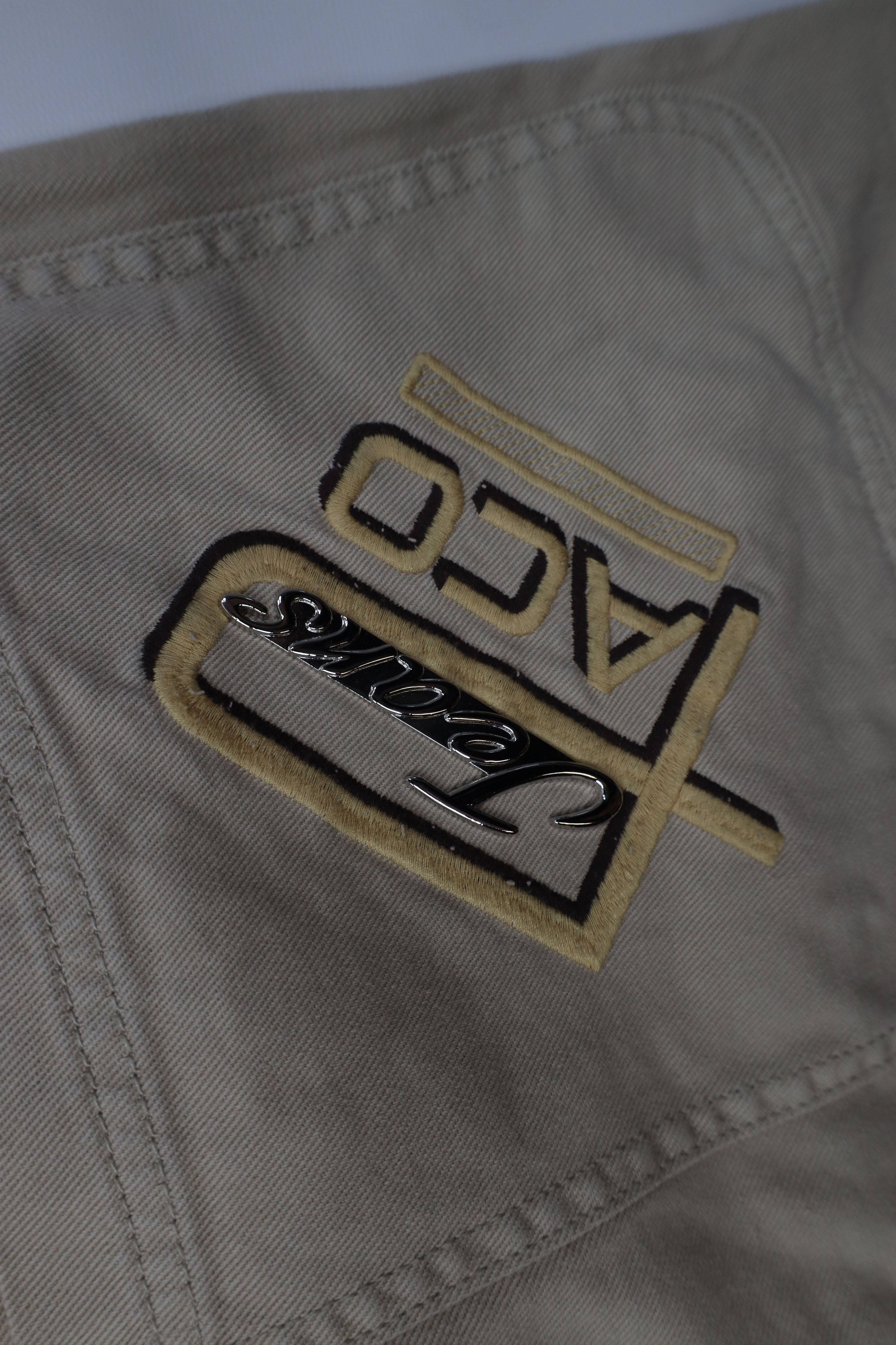 Vintage Deadstock Vintage 90s Paco Hip Hop Denim Jean Shorts Tan Size US 34 / EU 50 - 14 Thumbnail