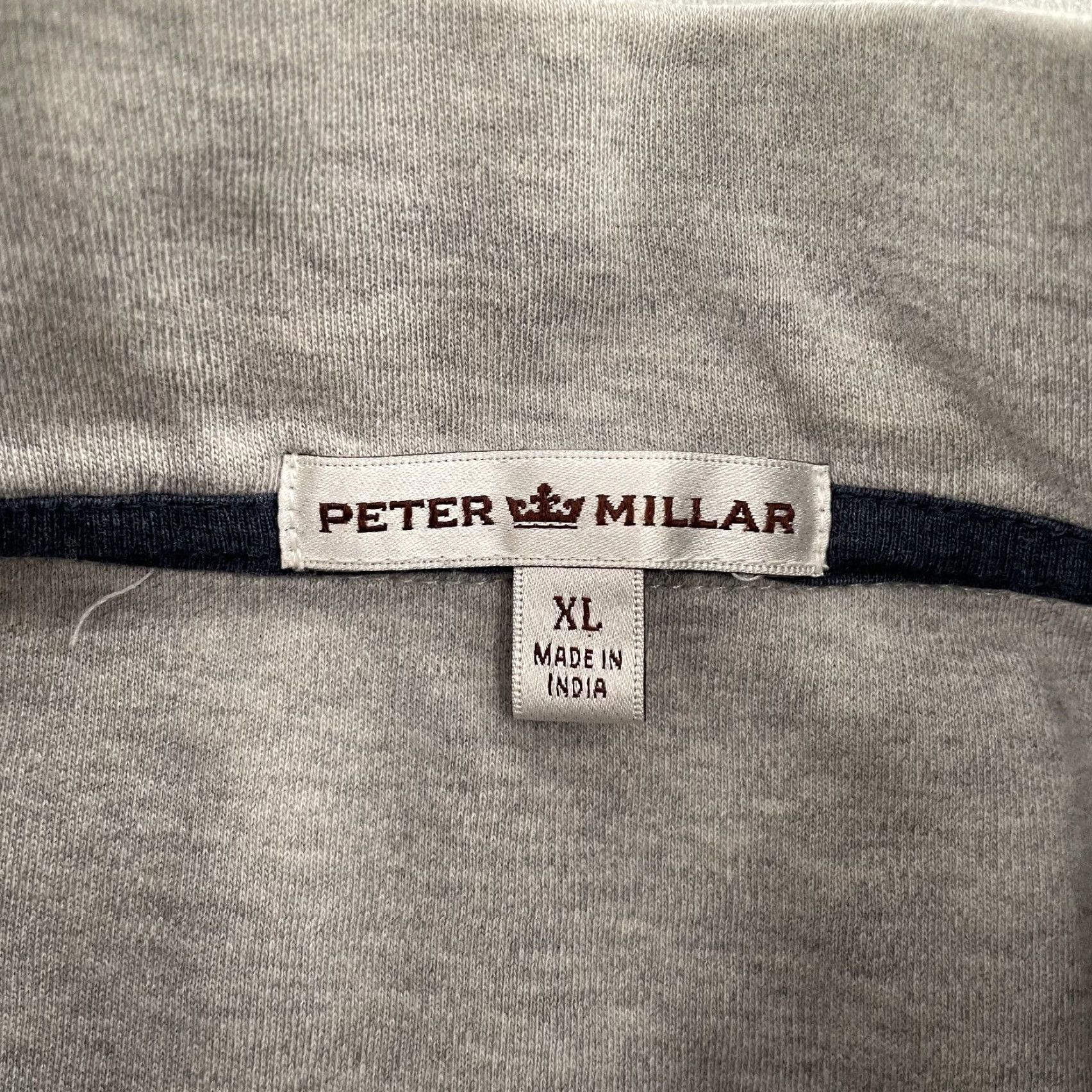 Peter Millar Peter Millar Sweater Adult XL Golf Mens Pullover 1/4 Zip Gray Mock Neck Logo Embroidered Size US XL / EU 56 / 4 - 6 Thumbnail