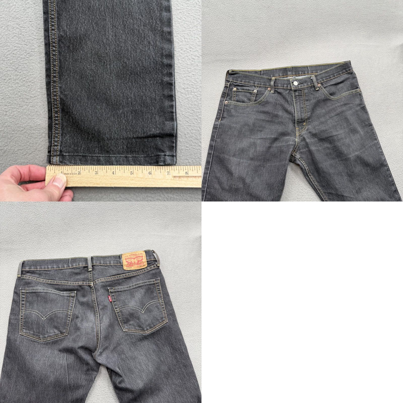 Levi's Levi's Jeans Mens 36x34 Denim Zip Fly Straight Leg 5-Pocket Blue Regular Inferior Detail 65504 Size US 36 / EU 52 - 8 Thumbnail