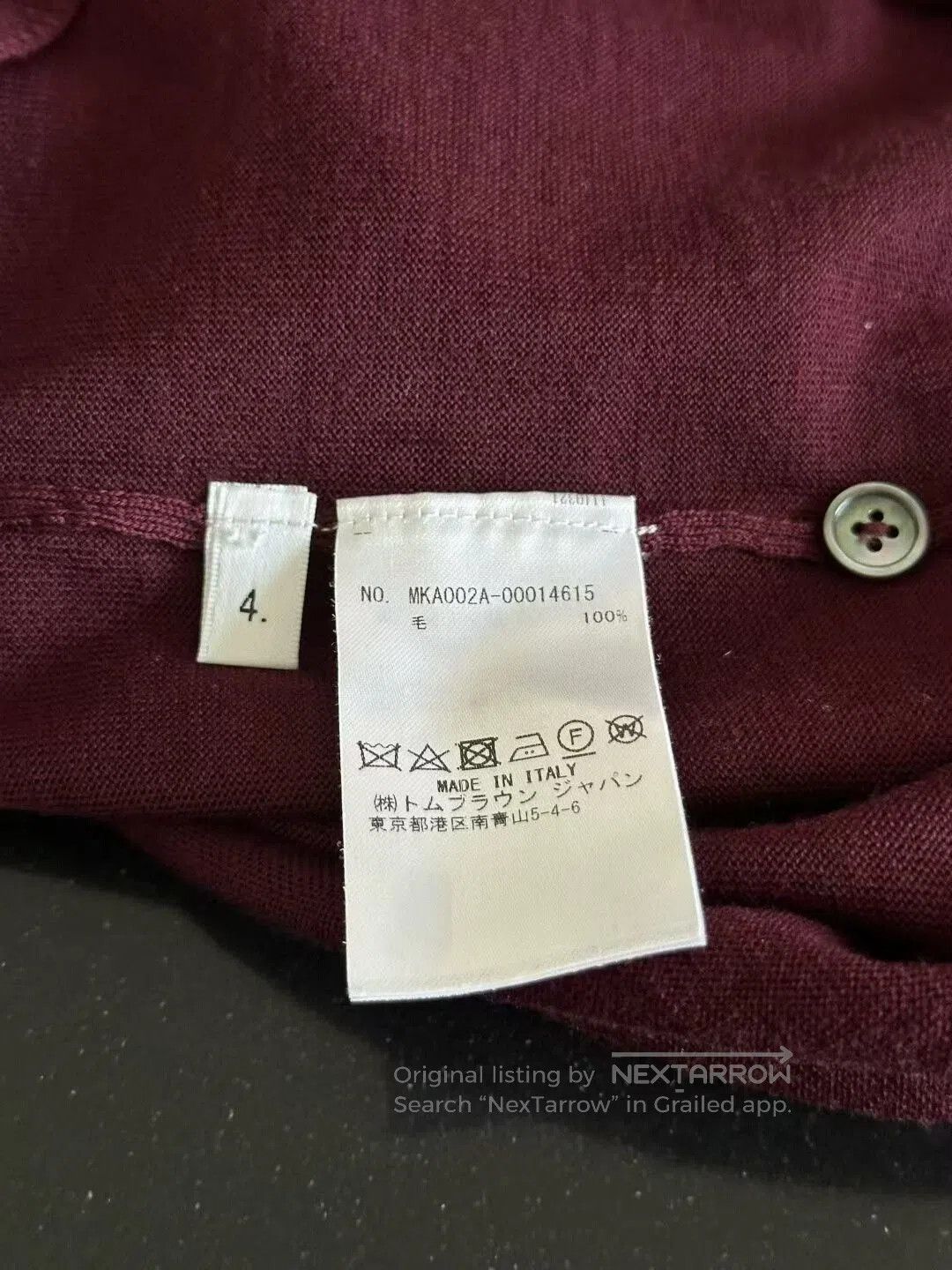 Thom Browne thom browne burgundy wool knit sweater. Size US M / EU 48-50 / 2 - 4 Thumbnail