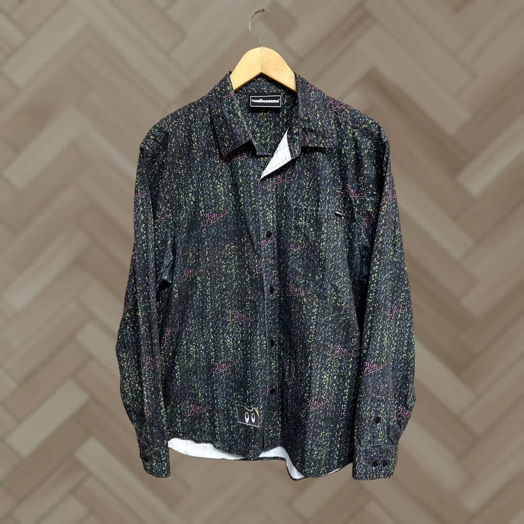 The Hundreds The Hundreds Button-Up Shirt XL Long Sleeve Black Neon Print Paisley Skate Streetwear Mens Size US XL / EU 56 / 4 - 1 Thumbnail