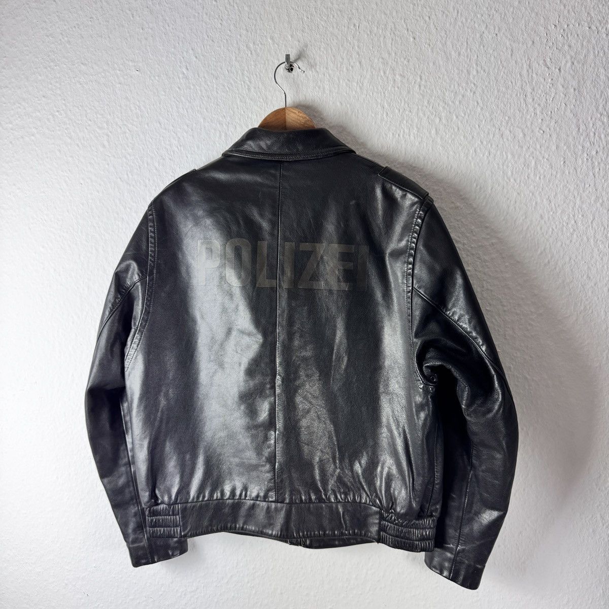 Vintage 1989 Vintage Men's Polizei Leather jacket Size 48 / M-L Size US M / EU 48-50 / 2 - 3 Thumbnail