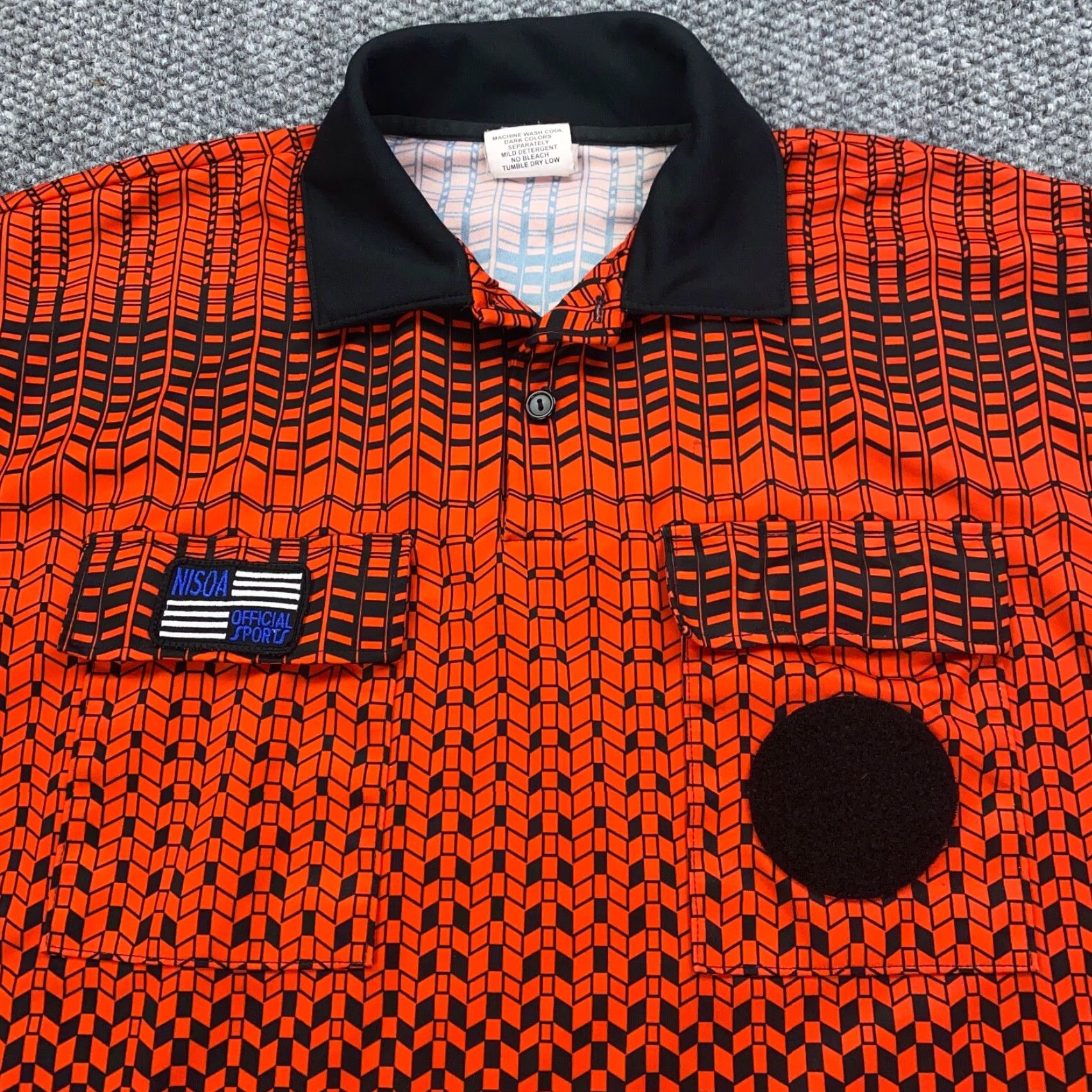 Vintage OFFICIAL SPORTS NISOA Shirt Mens Medium Red Short Sleeve Polo Size US M / EU 48-50 / 2 - 2 Thumbnail
