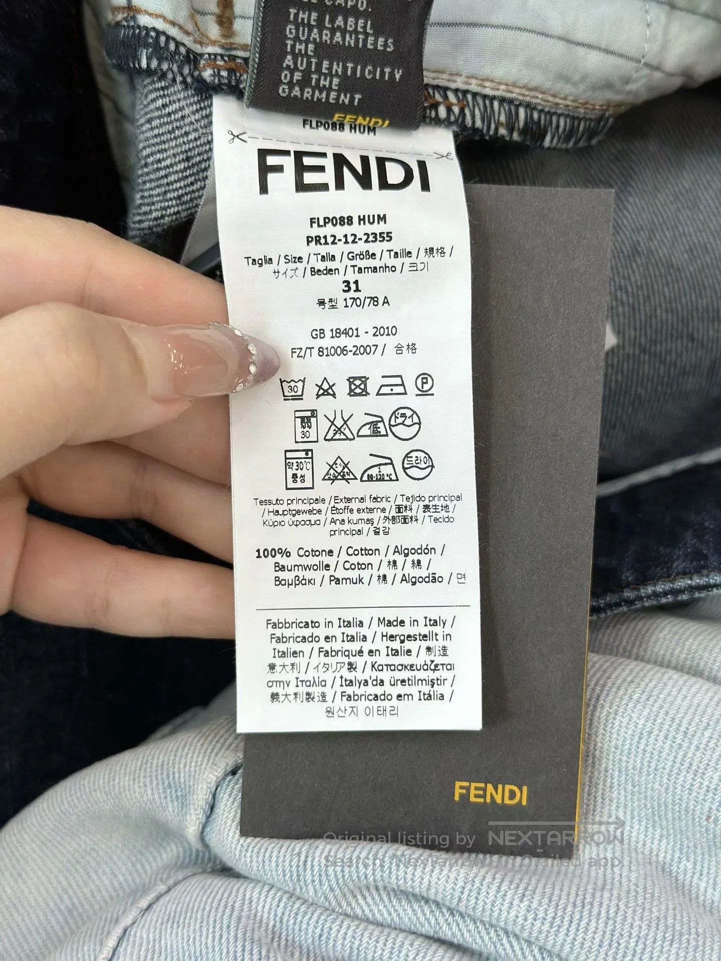 Fendi FENDI Dark Blue Casual Jeans. Size US 31 - 5 Thumbnail
