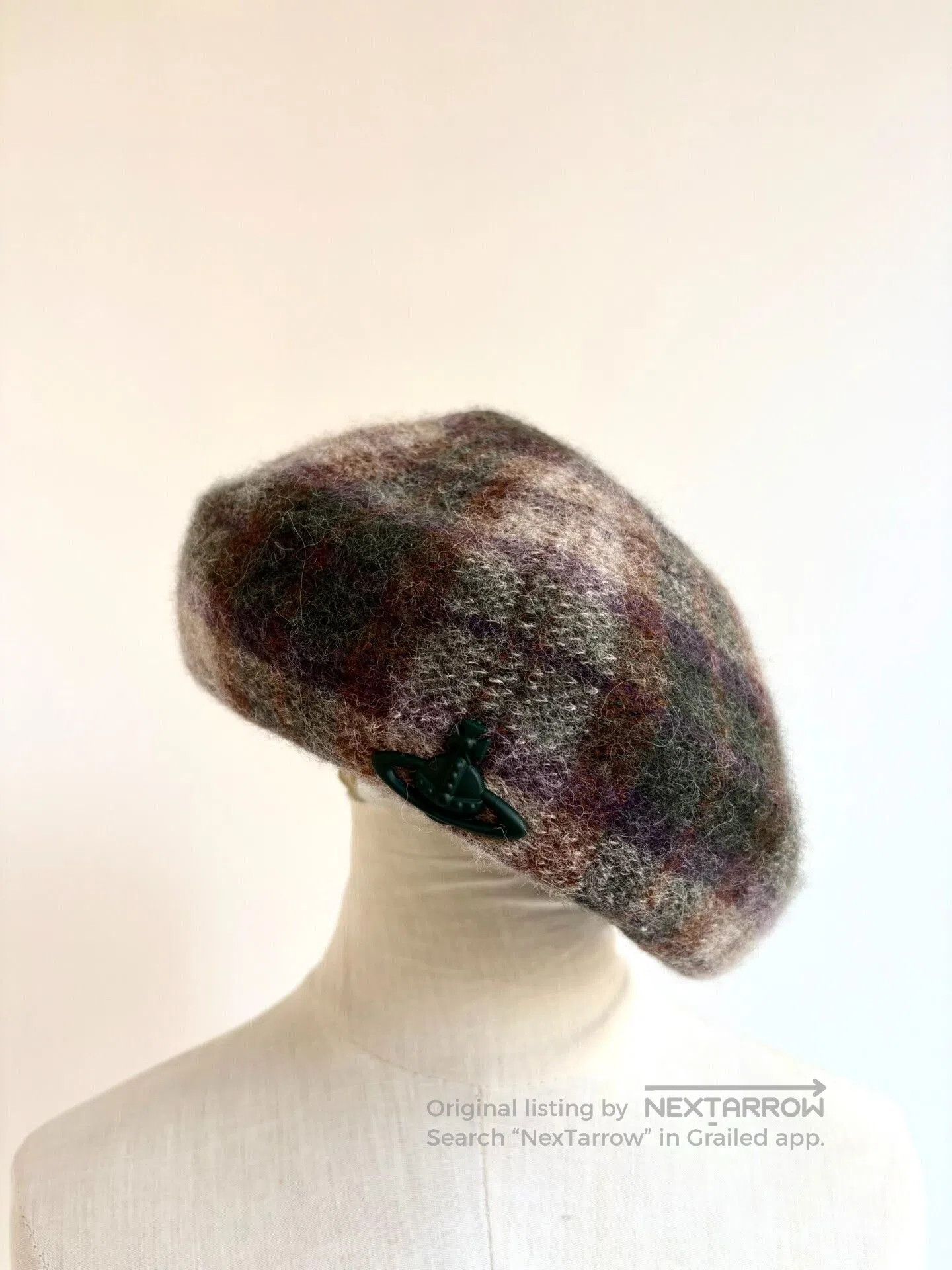 Vivienne Westwood Vivienne Westwood Brown Check Beret. Size ONE SIZE - 2 Thumbnail