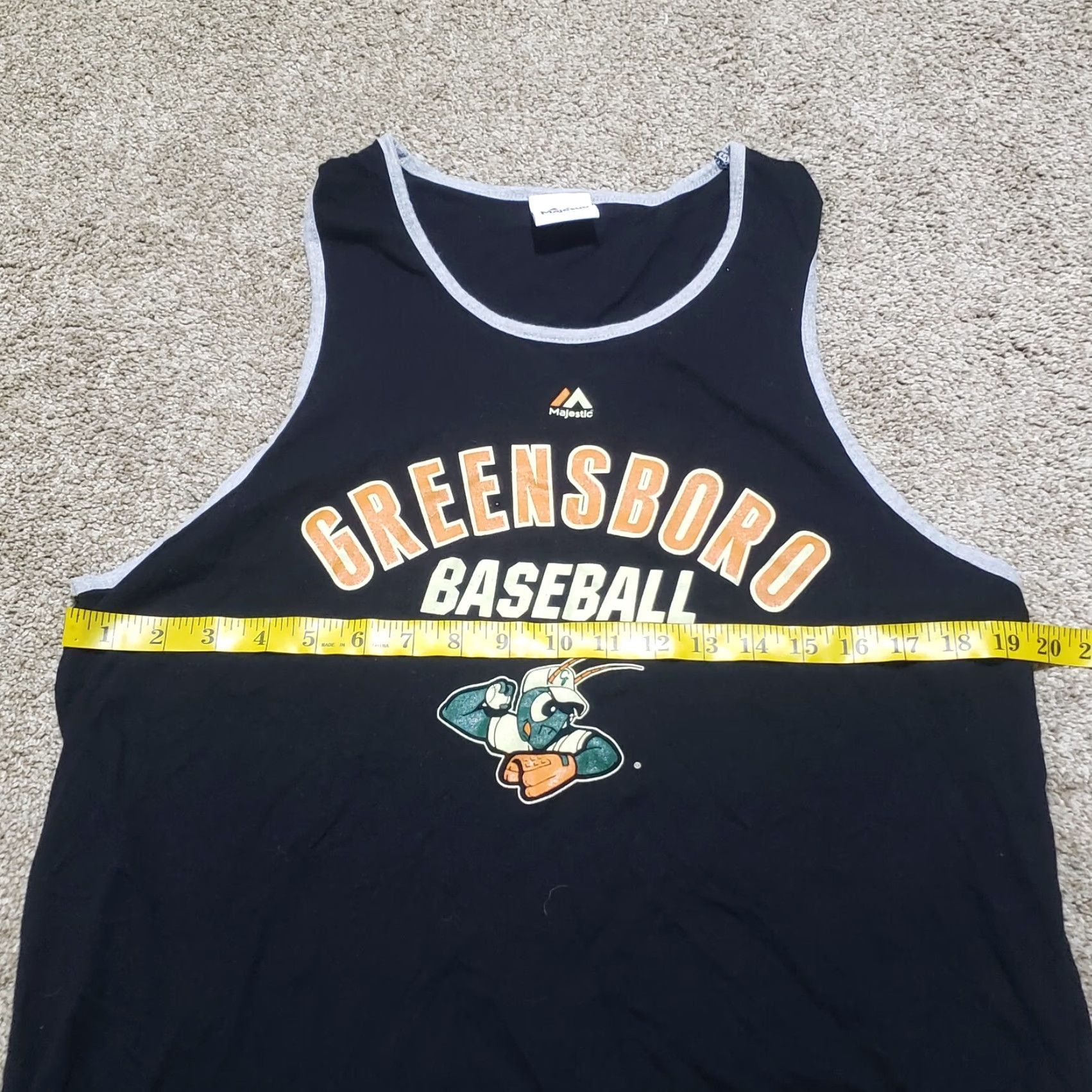 Vintage VINTAGE Greensboro Grasshoppers Shirt Men M Black Sleeveless Tank Tee 90s Team Logo Adult Mens Size US M / EU 48-50 / 2 - 5 Thumbnail
