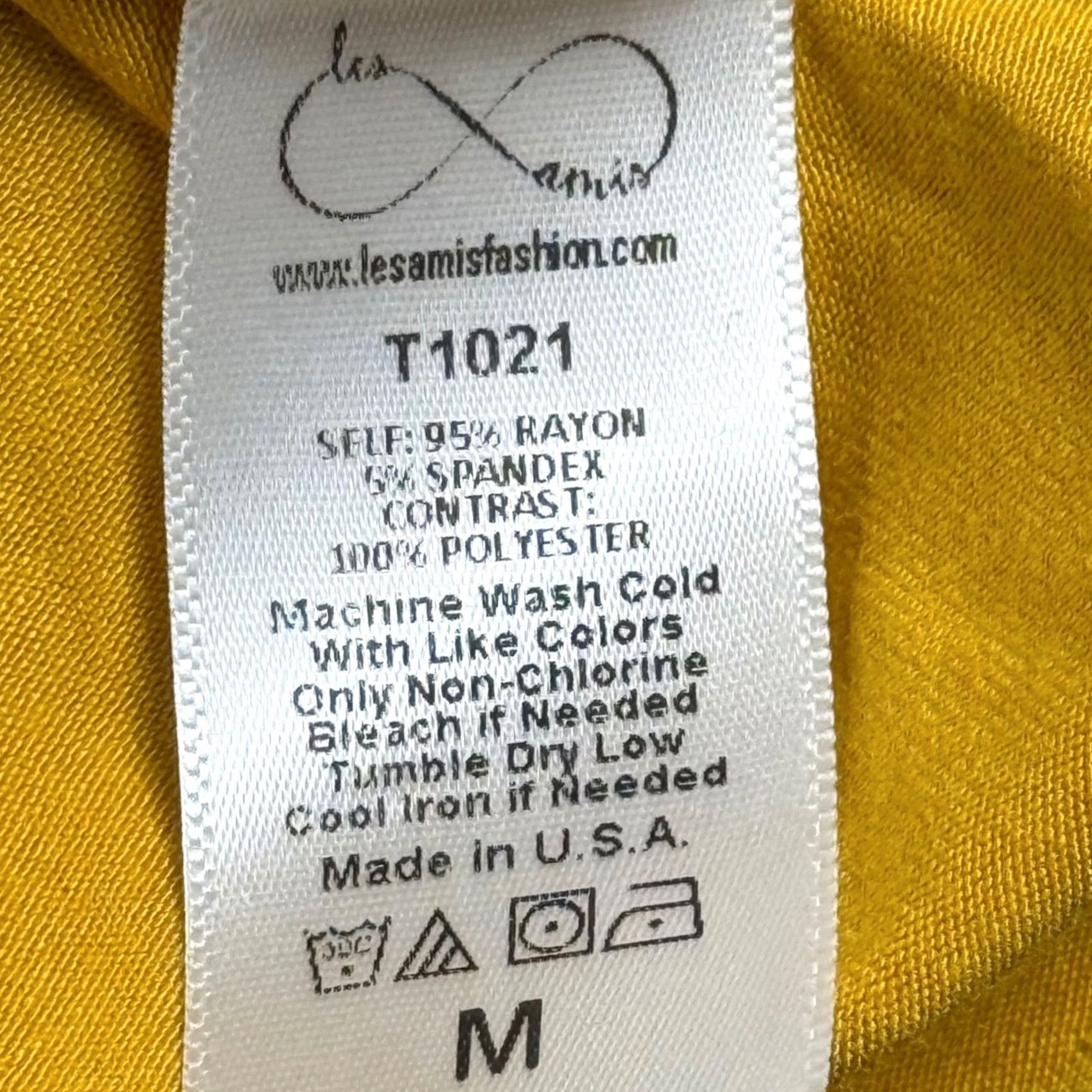 Vintage Les Amis Mustard Yellow Raglan Sleeve Top Boho Floral Mixed Print Crew Neck 3/4 Sleeves USA Made Women M Size M / US 6-8 / IT 42-44 - 4 Thumbnail