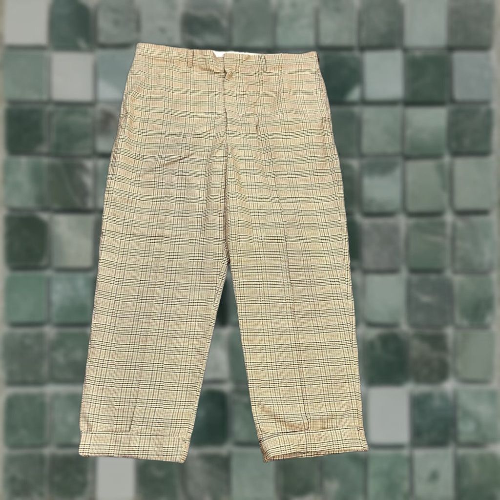 Vintage True Vintage 1960s Plaid Straight Leg Pants Size 36x26 Cuffed 60s Trousers Size US 36 / EU 52 - 1 Thumbnail