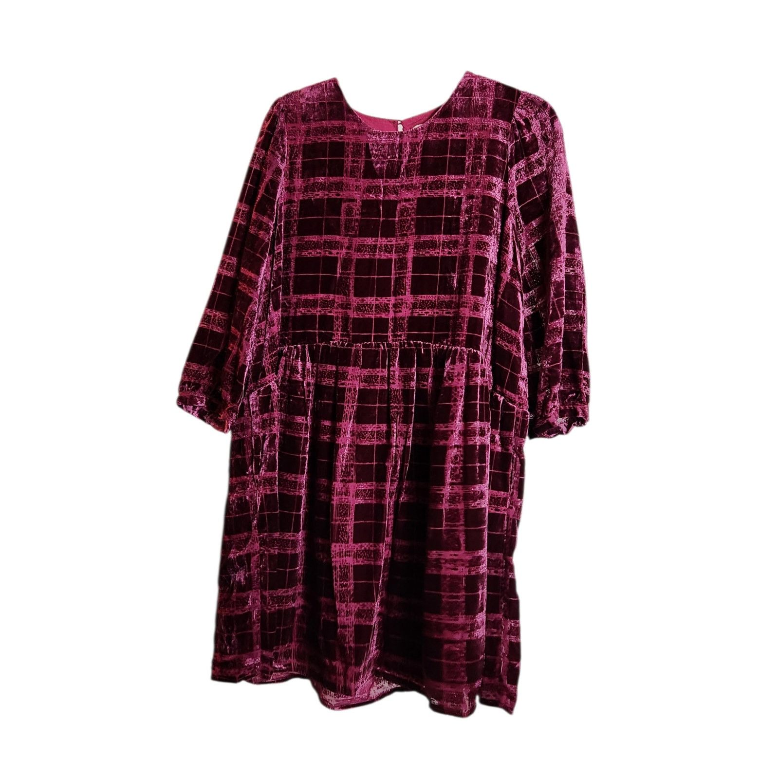 Other The Corner Burgundy Textured Velvet Dress - Size Large Size L / US 10 / IT 46 - 6 Thumbnail