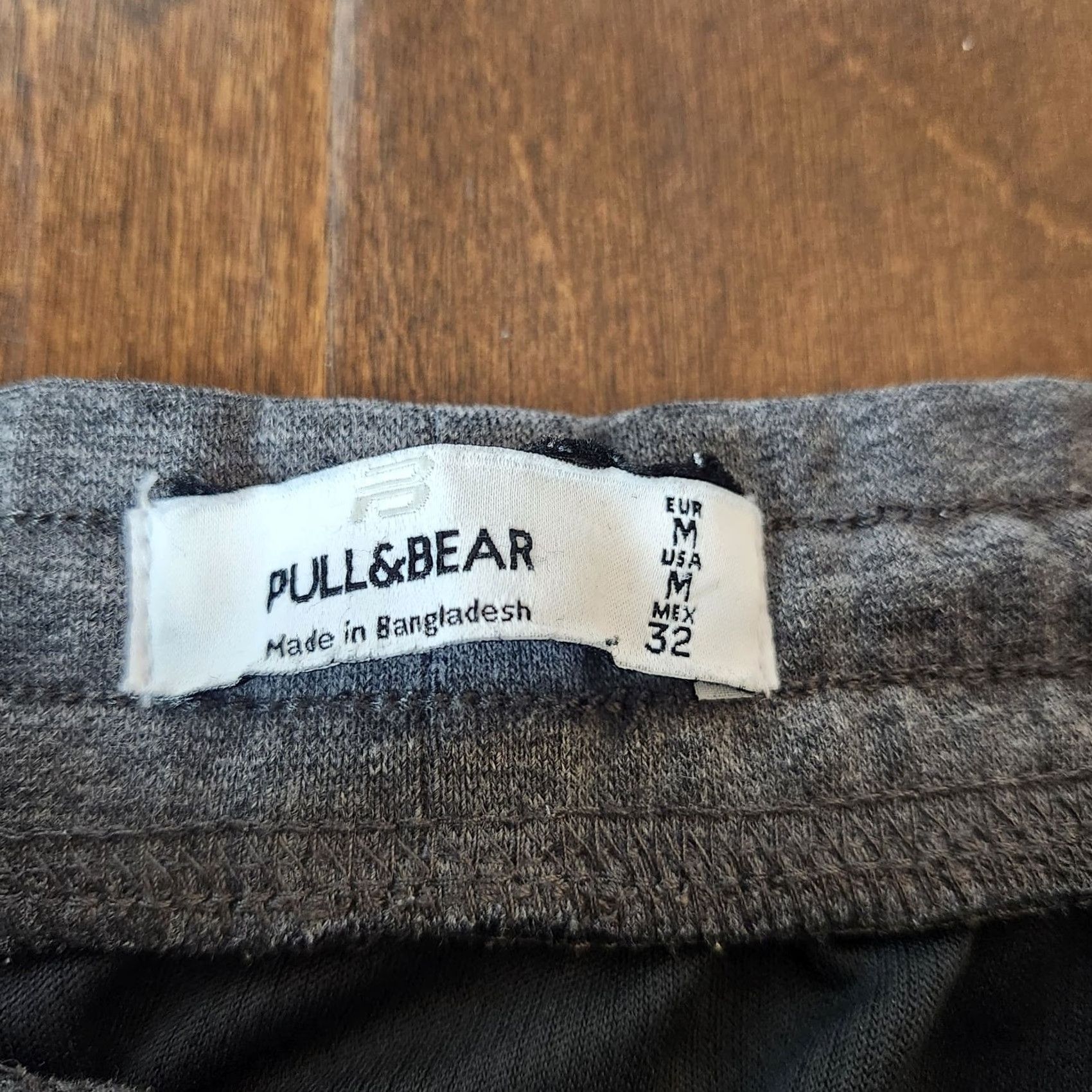 Vintage Pull&Bear Jogger Sweatpants Mens M Gray Zip Pocket Casual Drawstring Sweatpants Athleisure Mens M Gray Size US 31 - 7 Thumbnail