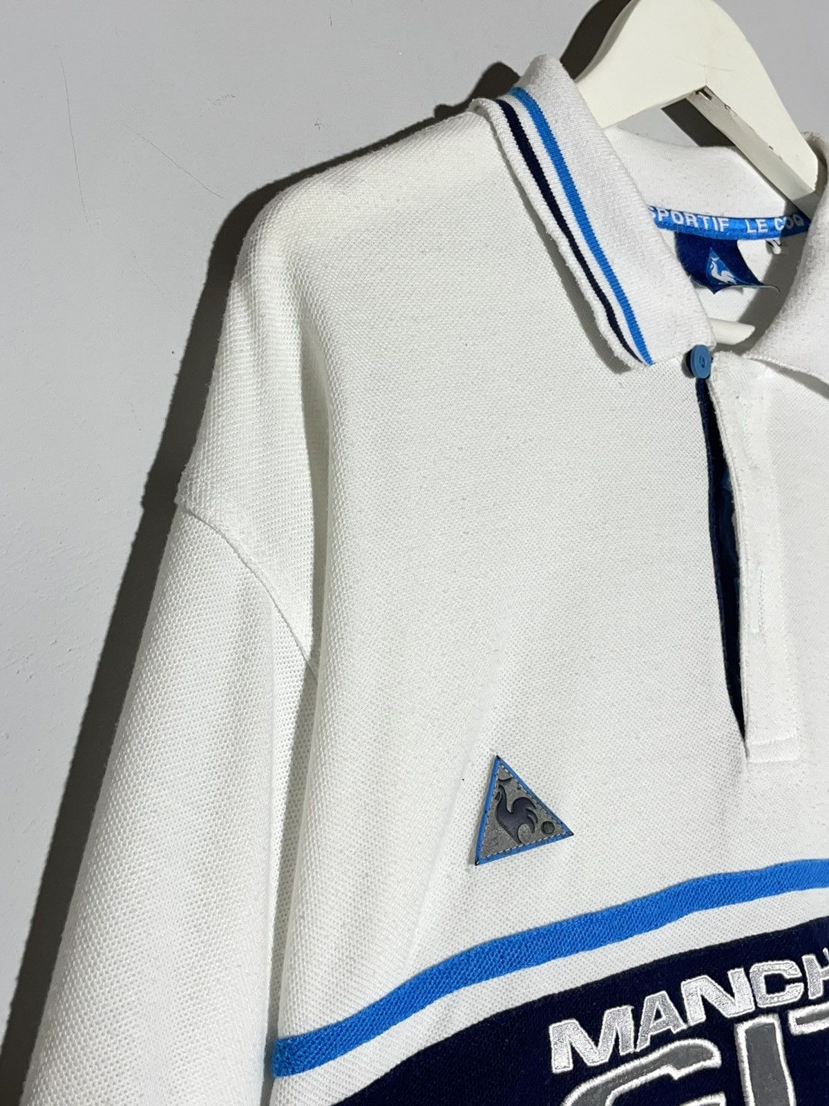 Le Coq Sportif × Vintage Manchester City Le Coq Sportif 2002/03 Vintage Polo T-Shirt Size US L / EU 52-54 / 3 - 5 Thumbnail
