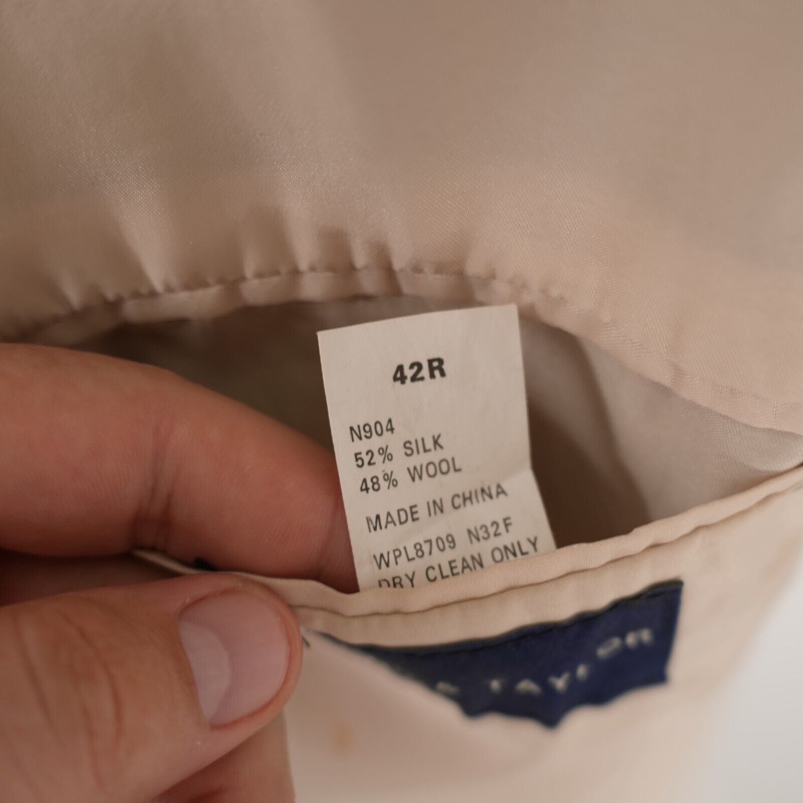 Lord & Taylor Nautica Lord & Taylor Brown Blue Check Silk Wool 3 Button Sp Size 42R - 11 Thumbnail