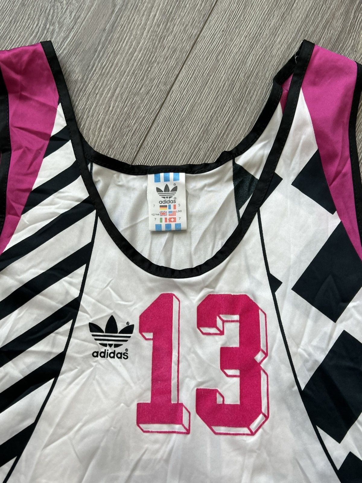 Adidas Vintage 90s Adidas Jersey Tank Top Retro Size US L / EU 52-54 / 3 - 3 Thumbnail