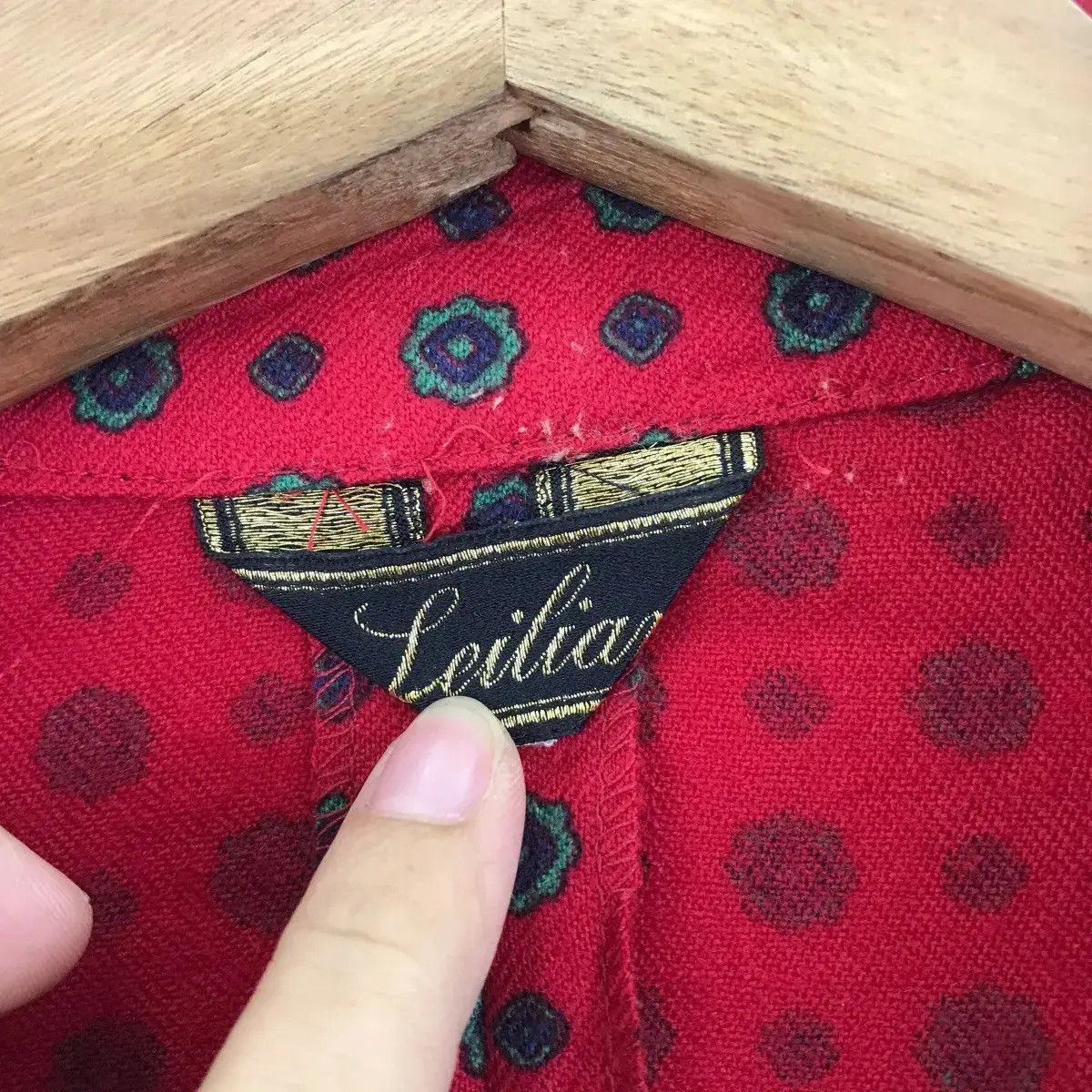 Vintage LEILIAN Japanese Brand Polca Dot Design Red Wool Blazer Coat Size US M / EU 48-50 / 2 - 2 Thumbnail