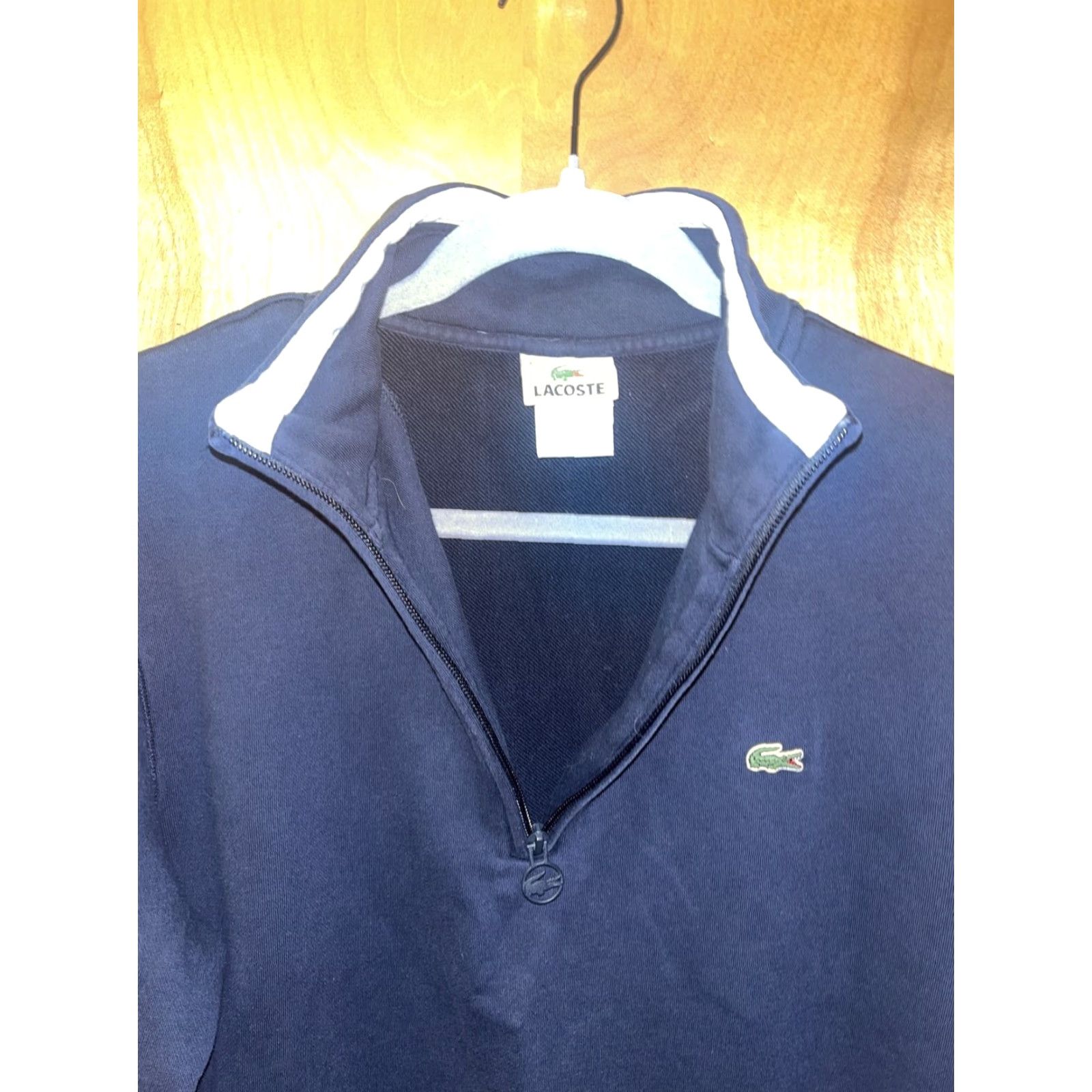 Lacoste VINTAGE Lacoste Men’s Sweatshirt Large Blue 1/4 Zip Collared Knit Casual Golf Size US L / EU 52-54 / 3 - 5 Thumbnail