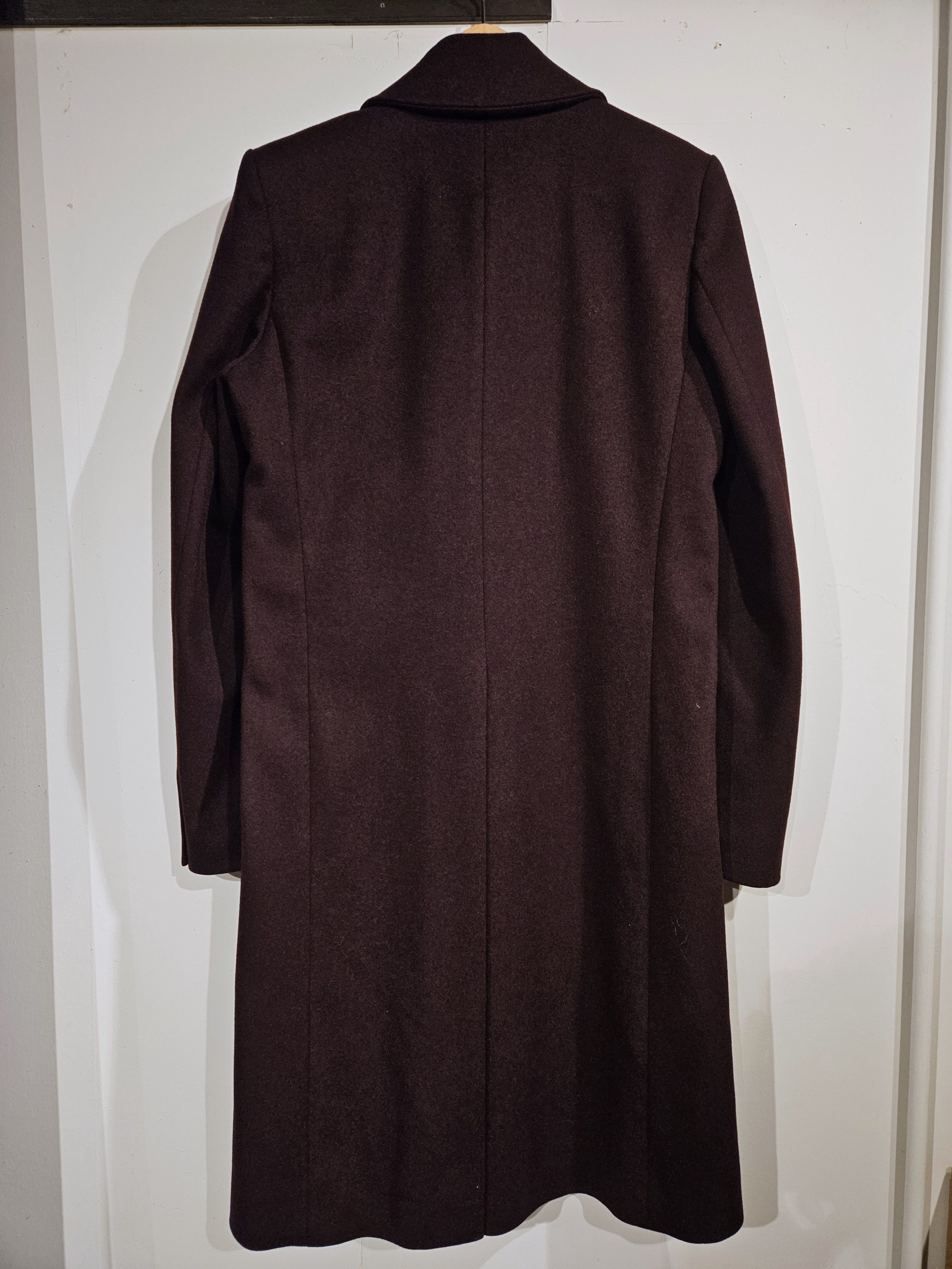 Raf Simons AW 2001-2002 Riot Riot Riot Aubergine Wool Coat Size US M / EU 48-50 / 2 - 2 Thumbnail