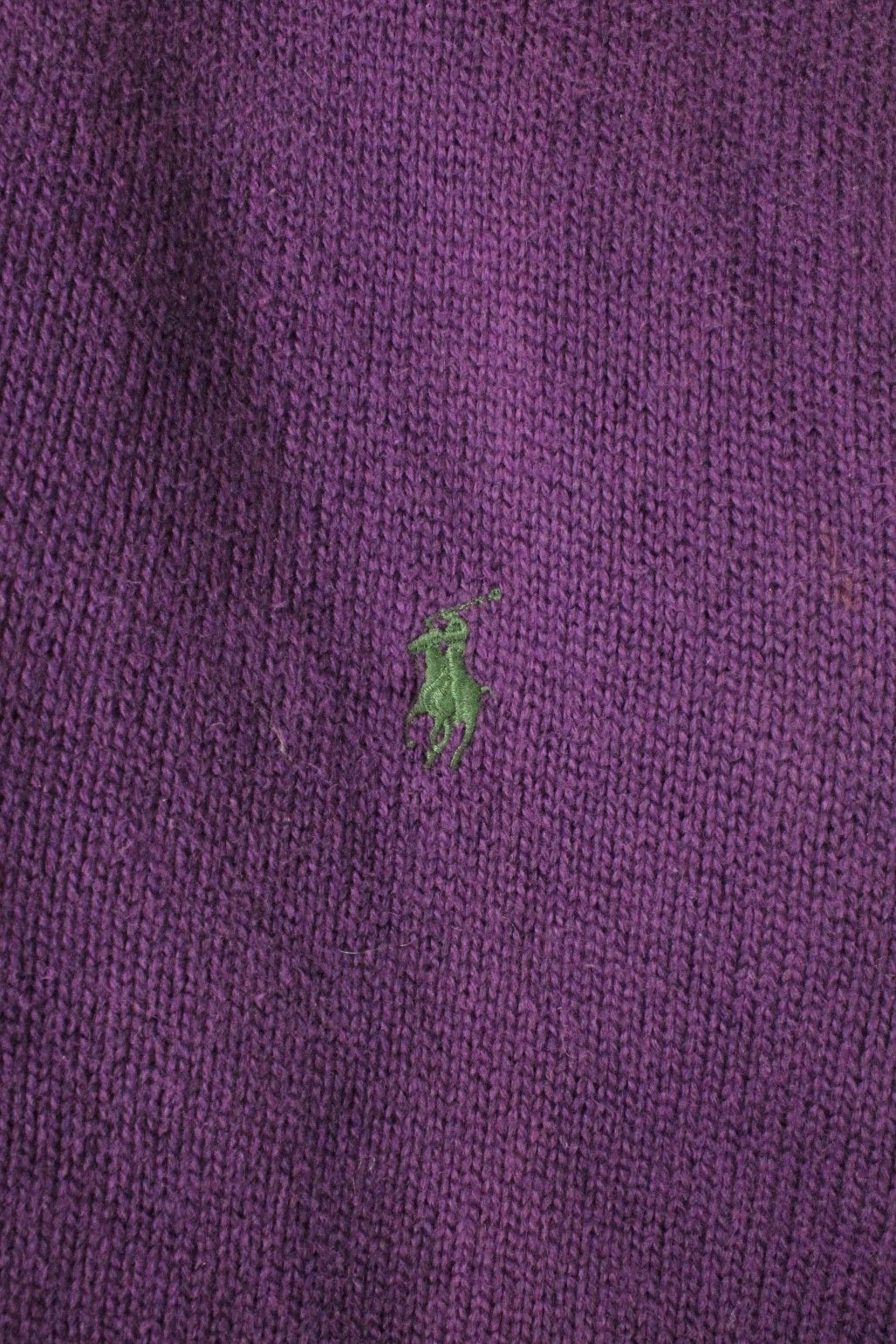 Polo Ralph Lauren Ralph Lauren Quarter Button Cotton Sweater Purple XL Size US XL / EU 56 / 4 - 4 Thumbnail