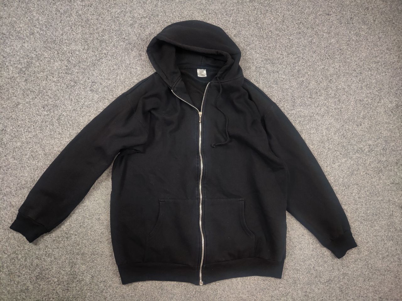 Vintage Vintage Blank zip-up hoodie black square 70s Style Japan LGB Size US XL / EU 56 / 4 - 8 Thumbnail