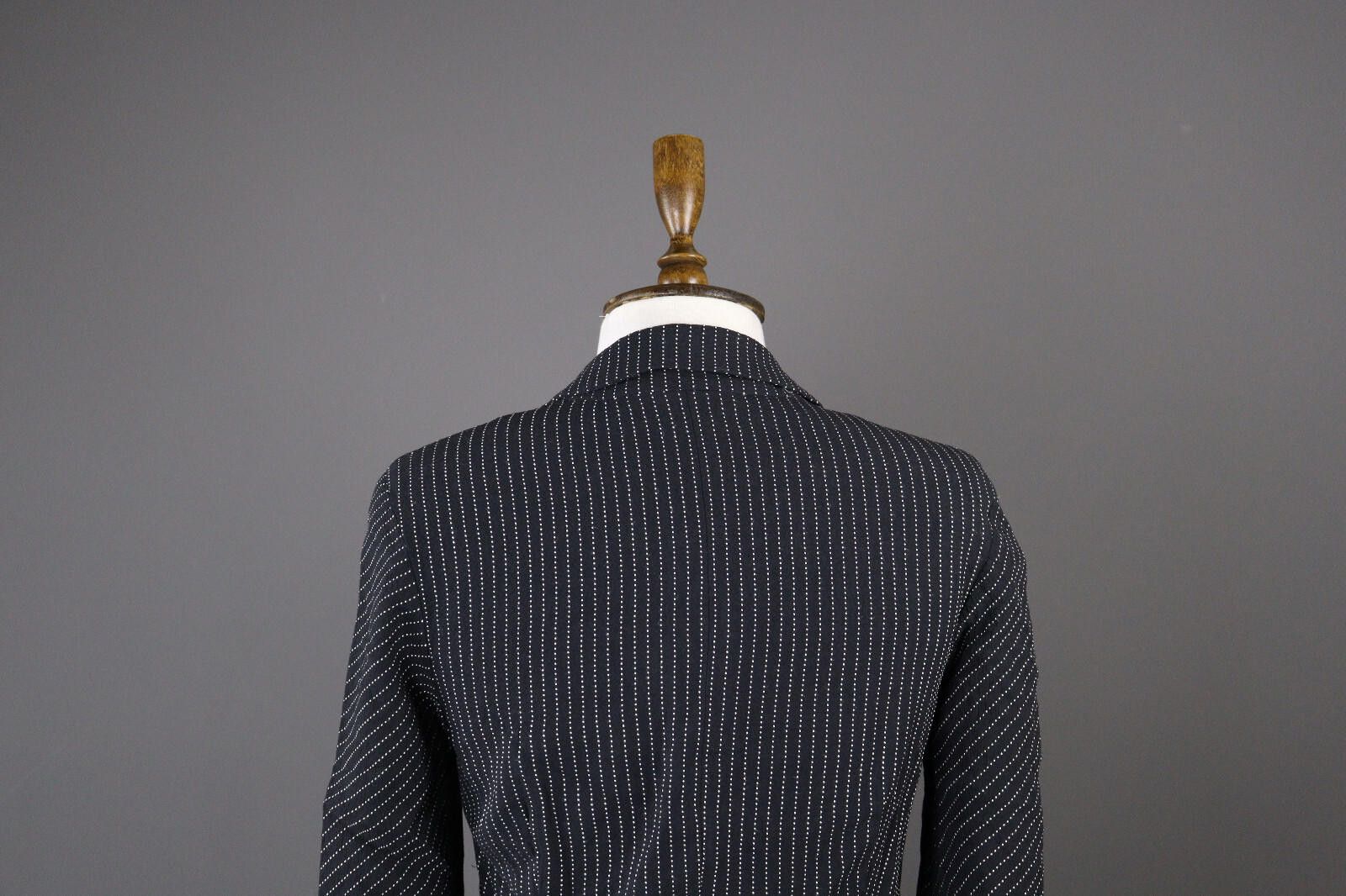 Designer Ladies Marc Cain Gray Wool Classic Blazer Jacket Size 2 Size XS / US 0-2 / IT 36-38 - 7 Thumbnail