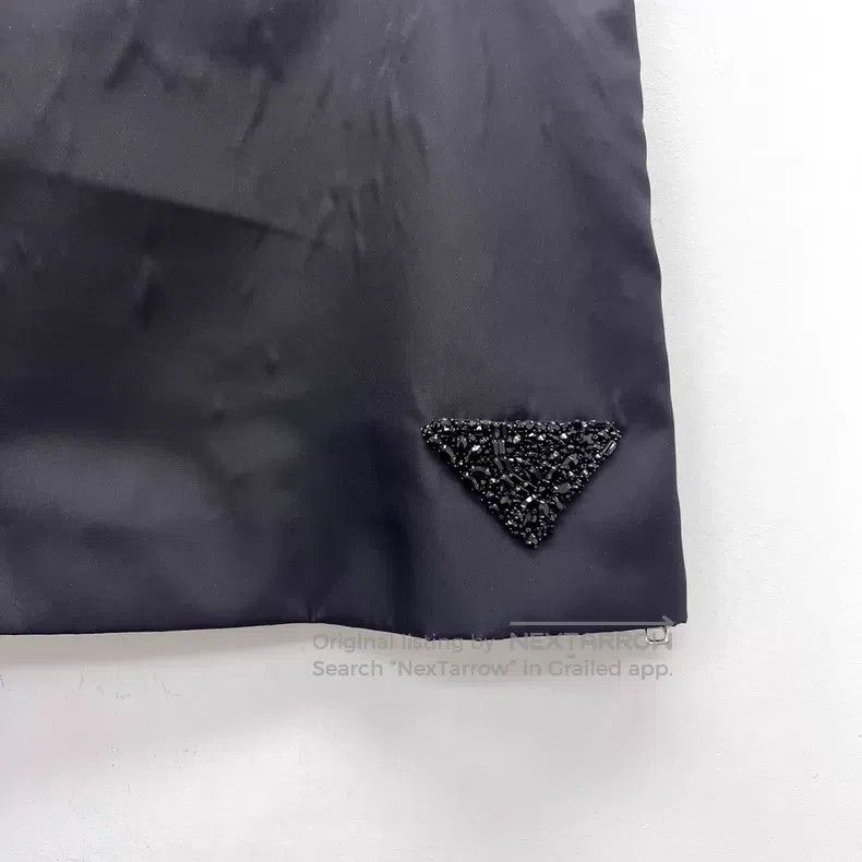 Prada Prada Black triangle nail bead design casual skirt Size 25" / US 0 / IT 36 - 4 Thumbnail