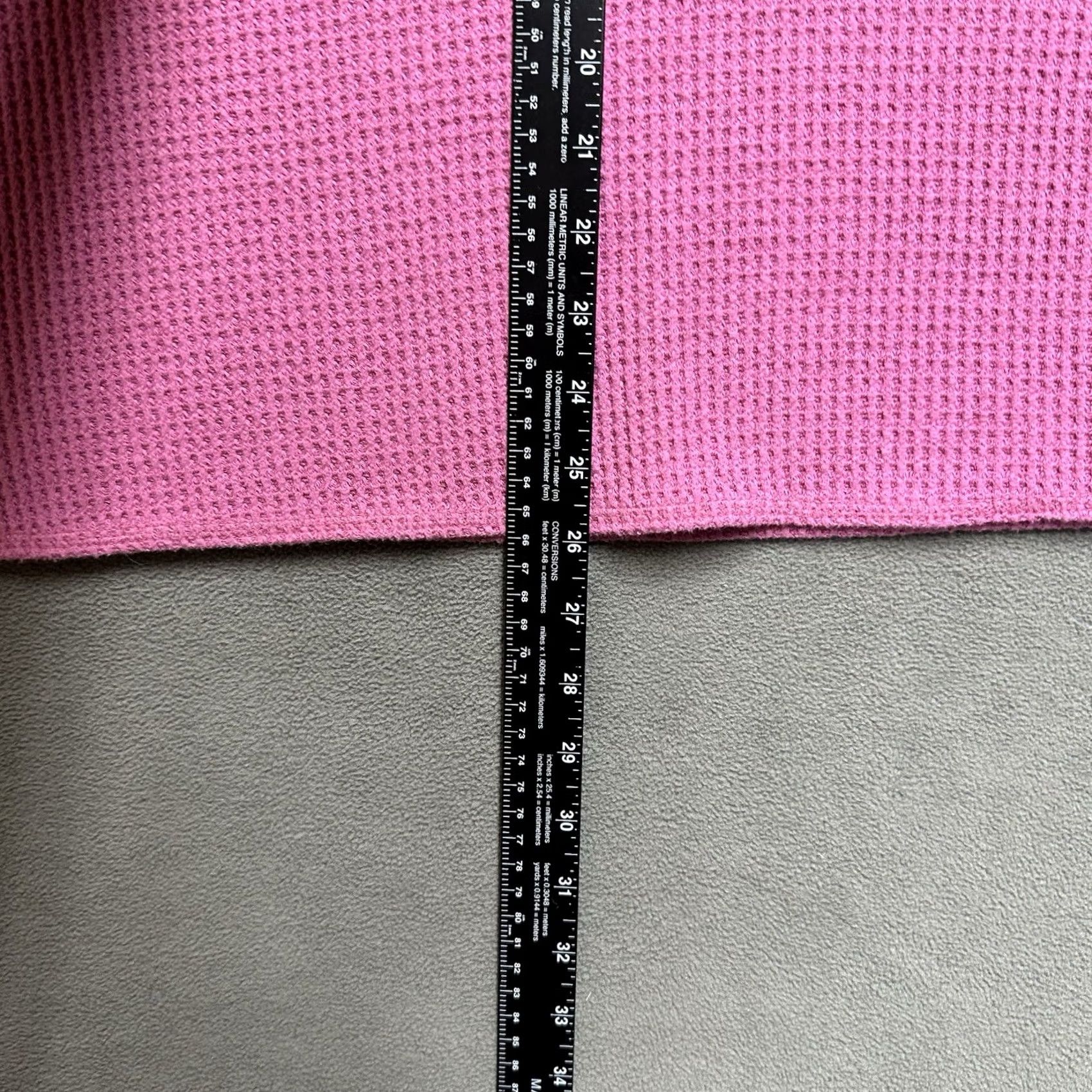 Old Navy Old Navy Shirt Womens 4X Pink Waffle Knit Henley Plush Tee Thermal Cozy EUC Size XXL / US 16-18 / IT 52-54 - 8 Thumbnail