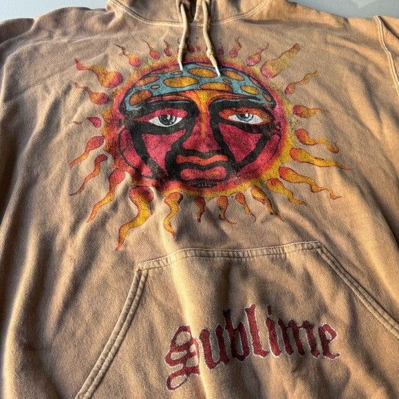 Band Tees × Sublime SUBLIME WASHED BROWN HOODIE SZ MEDIUM Size US M / EU 48-50 / 2 - 2 Thumbnail