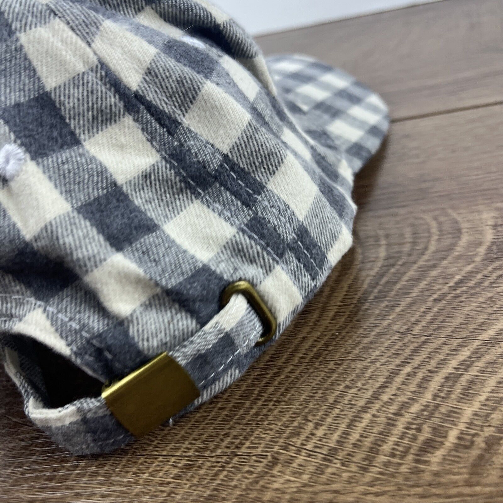 Other Plaid Gray Hat Gray Plaid Hat Adjustable Adult Size Hat Gray Size ONE SIZE - 11 Thumbnail