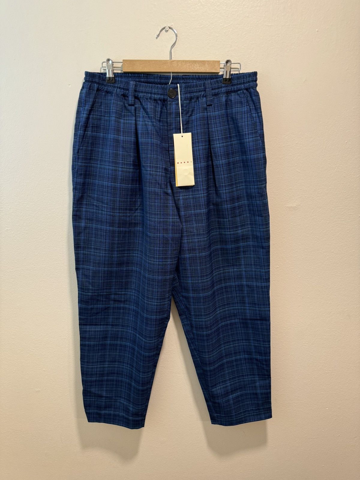 Marni WOOL PLAIN WEAVE TROUSERS - INK Size US 34 / EU 50 - 1 Thumbnail
