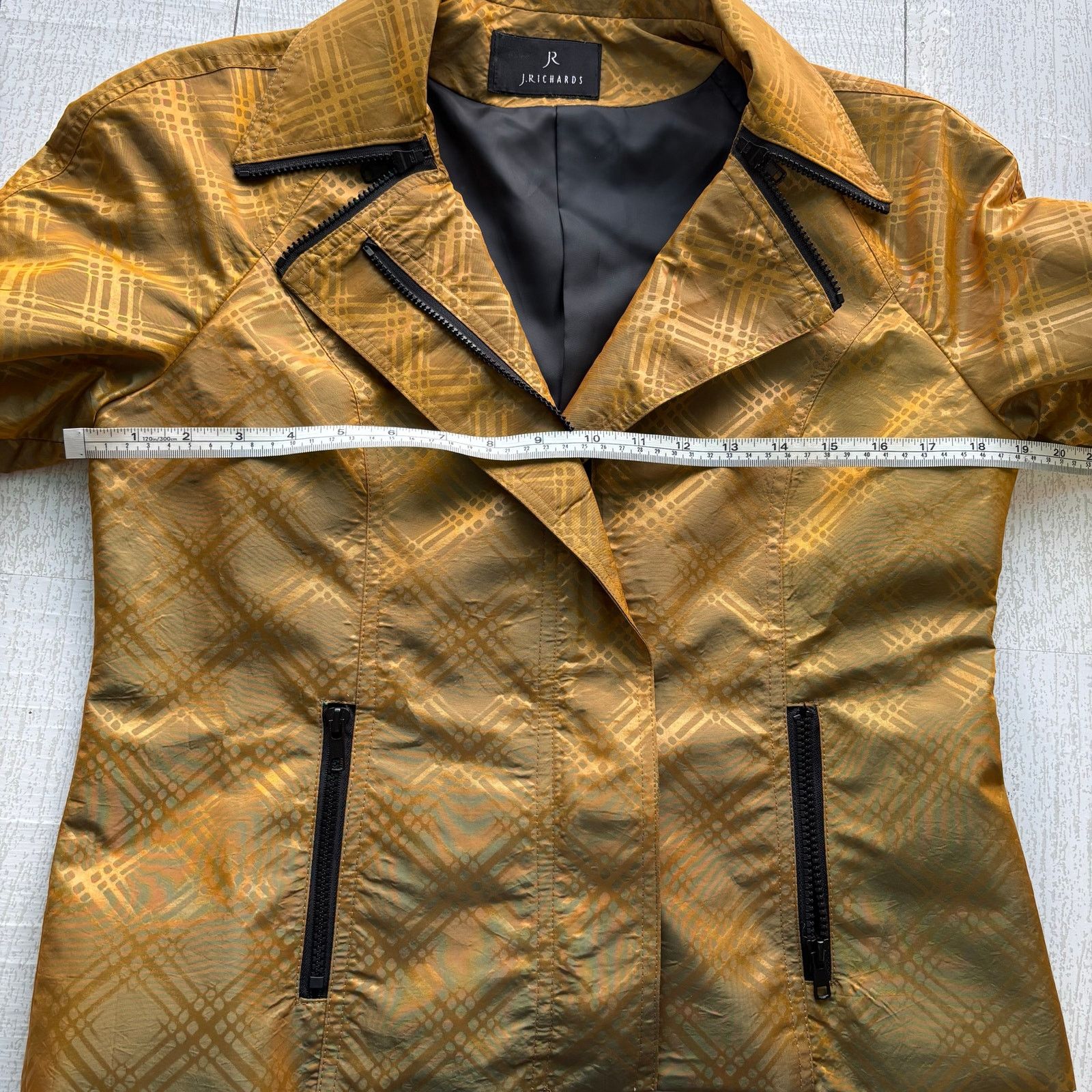 Other J. Richards Gold Toned Plaid Zip Iridescent Jacket Size 8 Size M / US 6-8 / IT 42-44 - 7 Thumbnail
