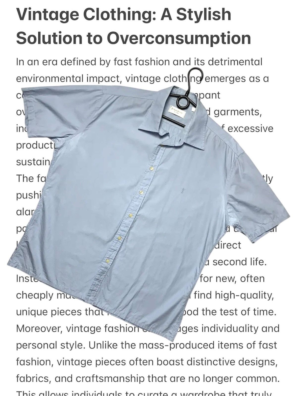 Yves Saint Laurent Vintage Yves Saint Laurent shirt YSL logo Size US XL / EU 56 / 4 - 1 Thumbnail
