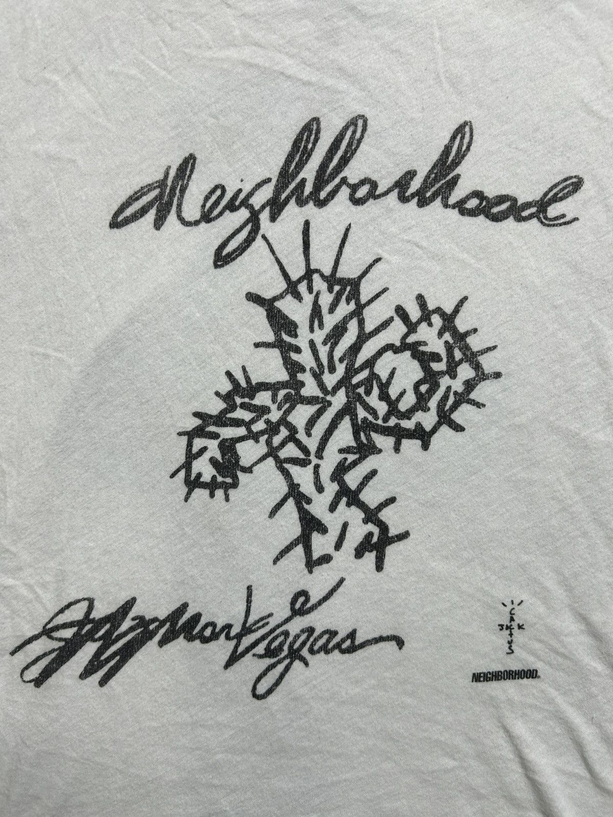 Neighborhood × Travis Scott Travis Scott Neighborhood Drawing Tee White Paper Thin Boxy Size US M / EU 48-50 / 2 - 2 Thumbnail