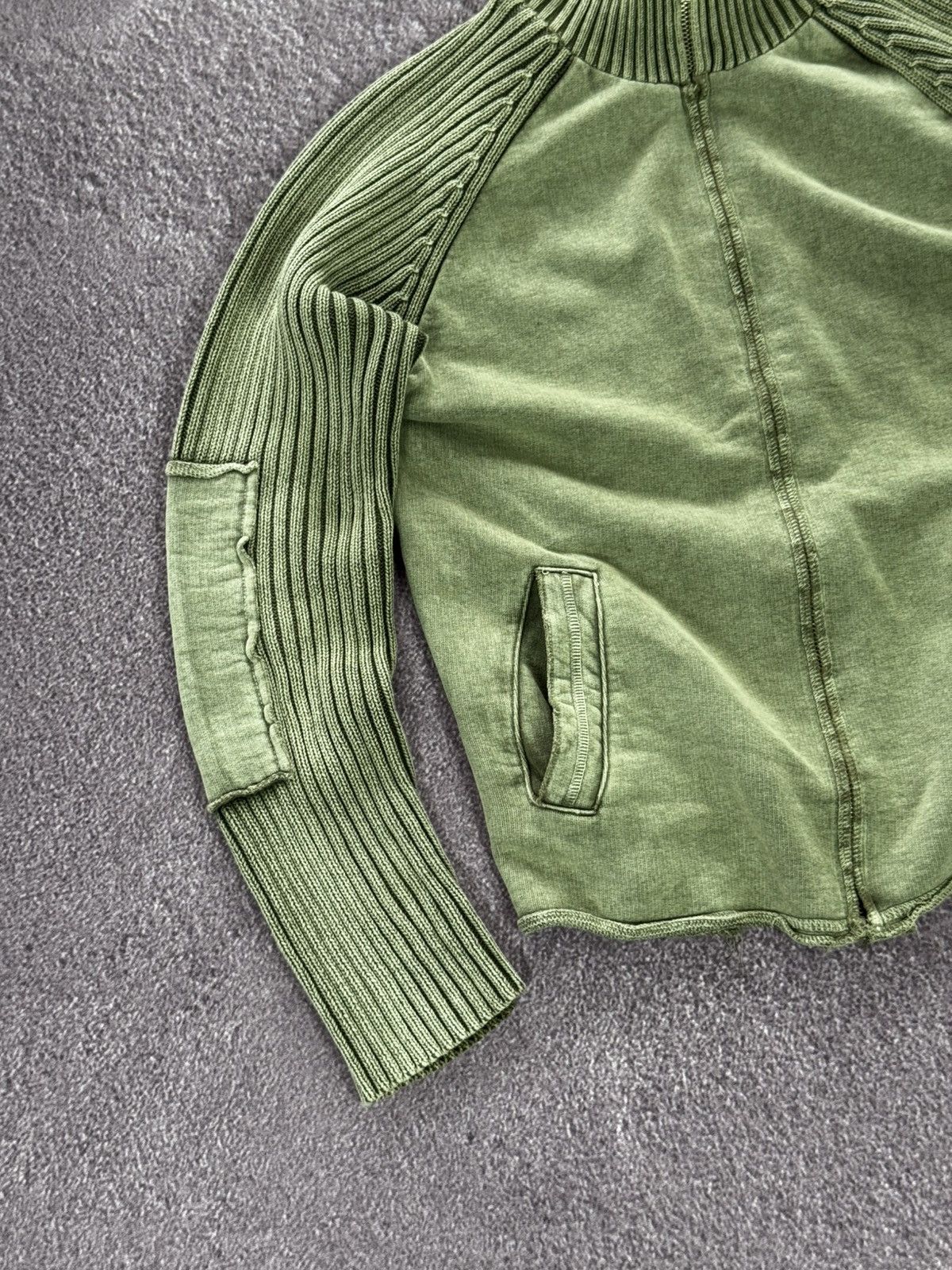 Japanese Brand 00s Japanese Brand Y2K Distressed Zip-Up Sweater Size M / US 6-8 / IT 42-44 - 7 Thumbnail