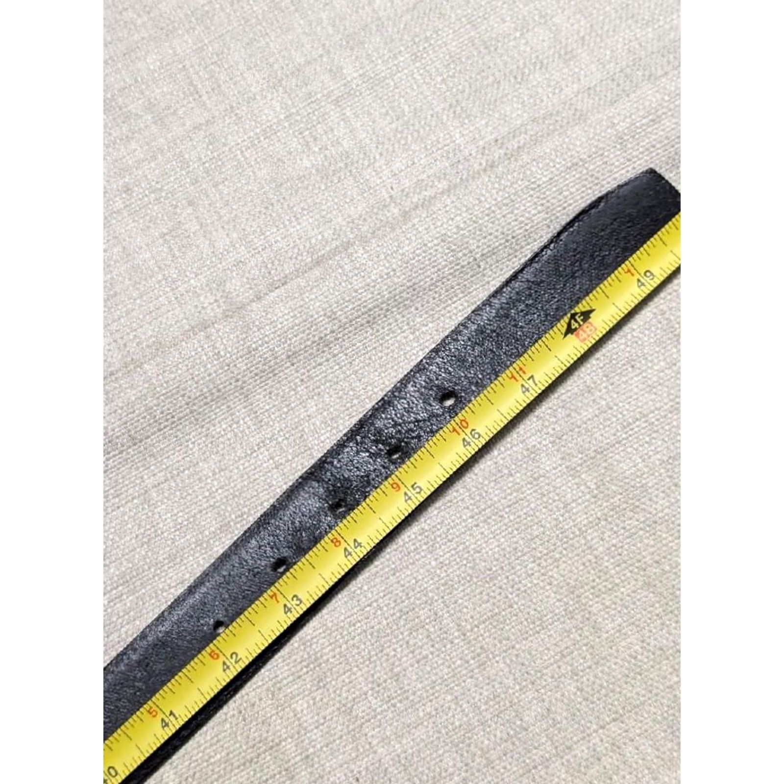 Nordstrom VINTAGE Nordstrom black leather 44 dress belt Men Size 44 - 7 Thumbnail